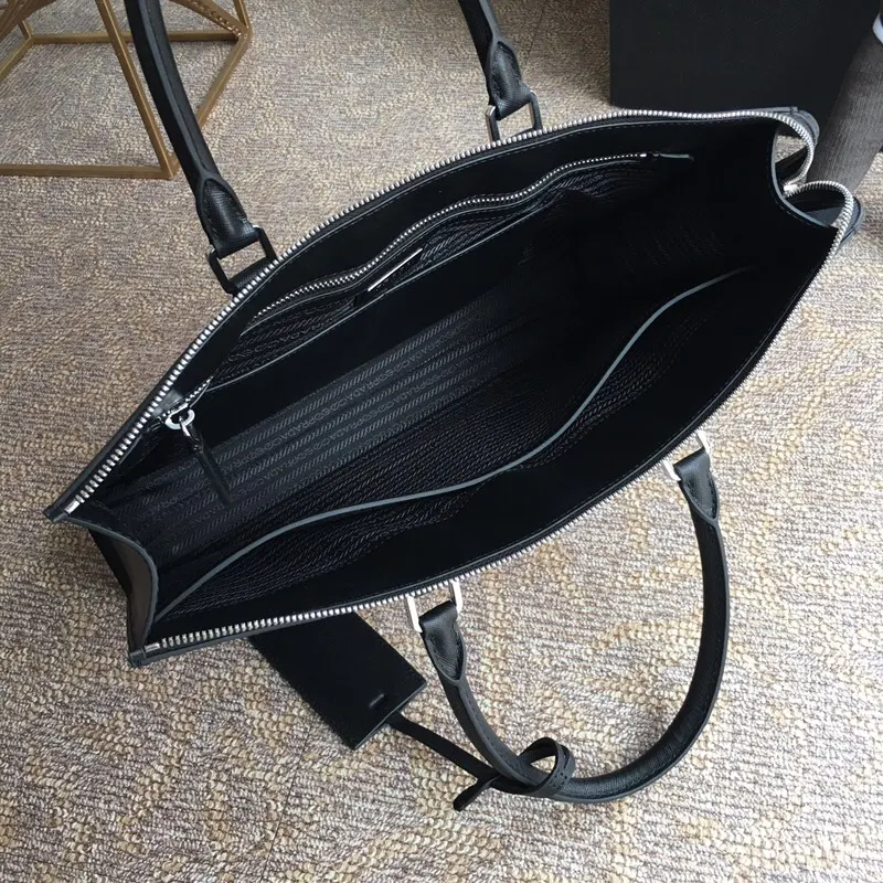 Black Briefcase Business Commuter Leather