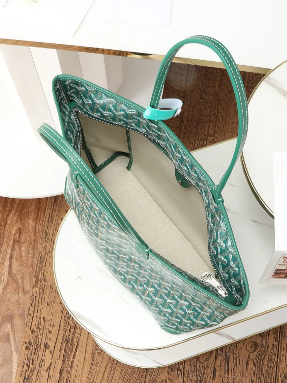 Goyard 绿色 皮革 托特包 大容量托特款