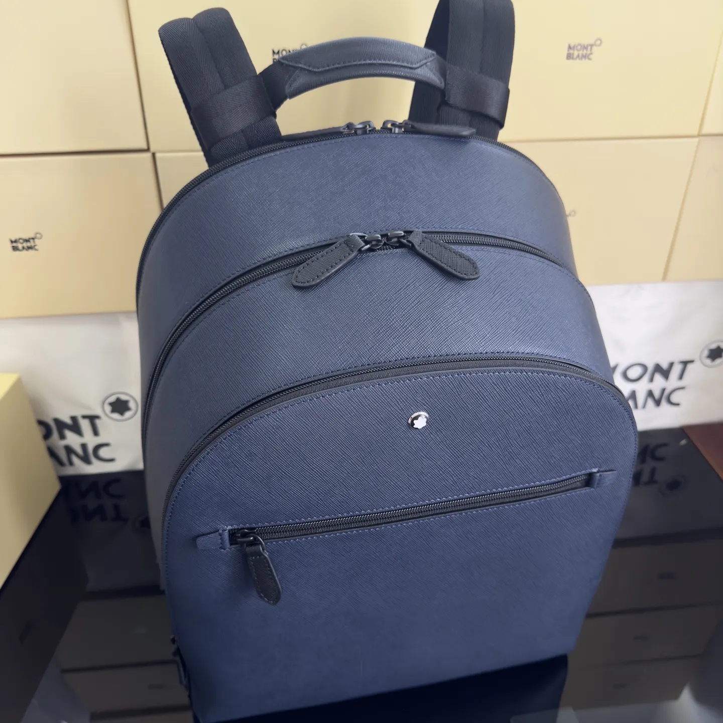 Blue Backpack Leather