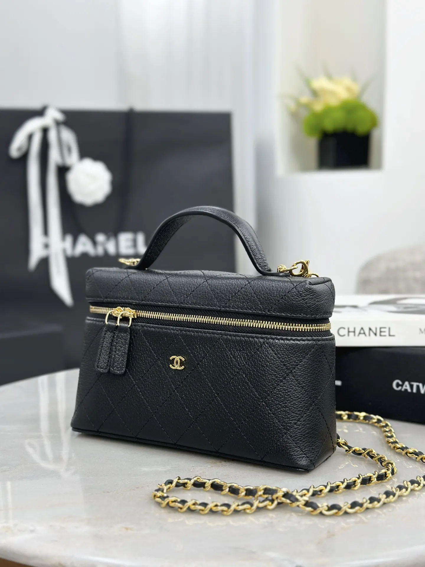 Chanel 19 黑色 皮革 单肩包