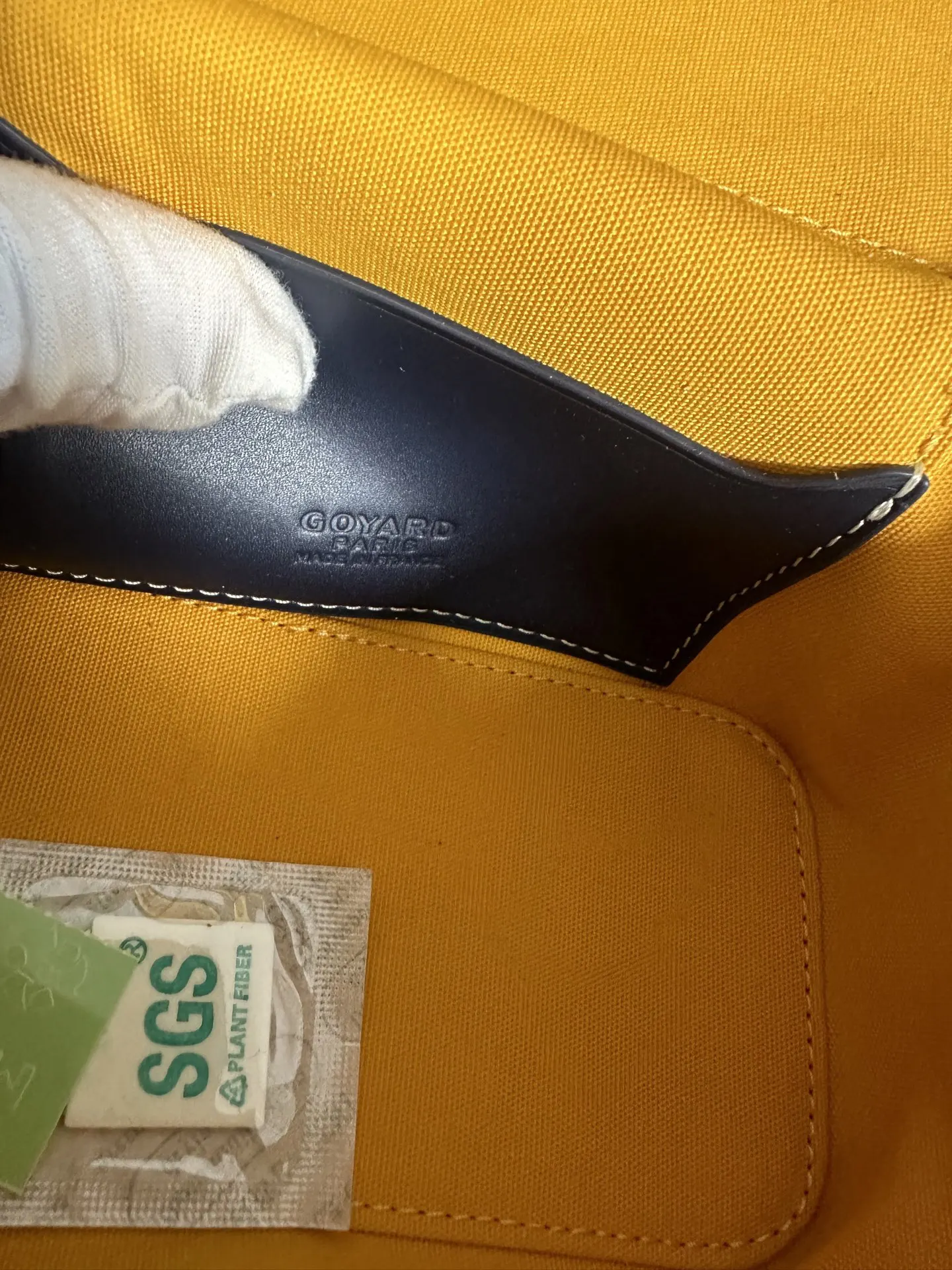 Goyard Yellow Cosmetic Pouch Leather