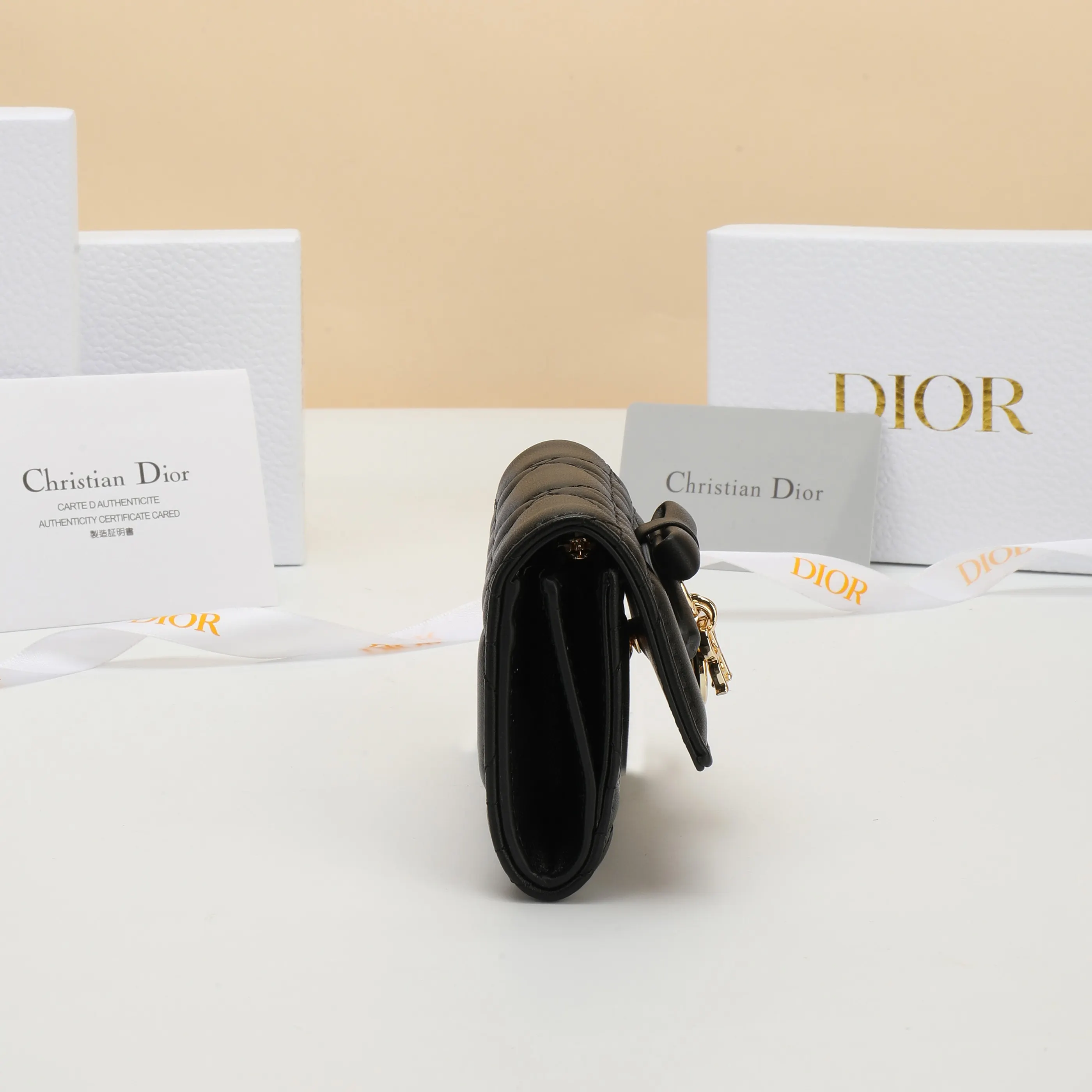 Dior 黑色羊皮迷你化妆包 手拿款