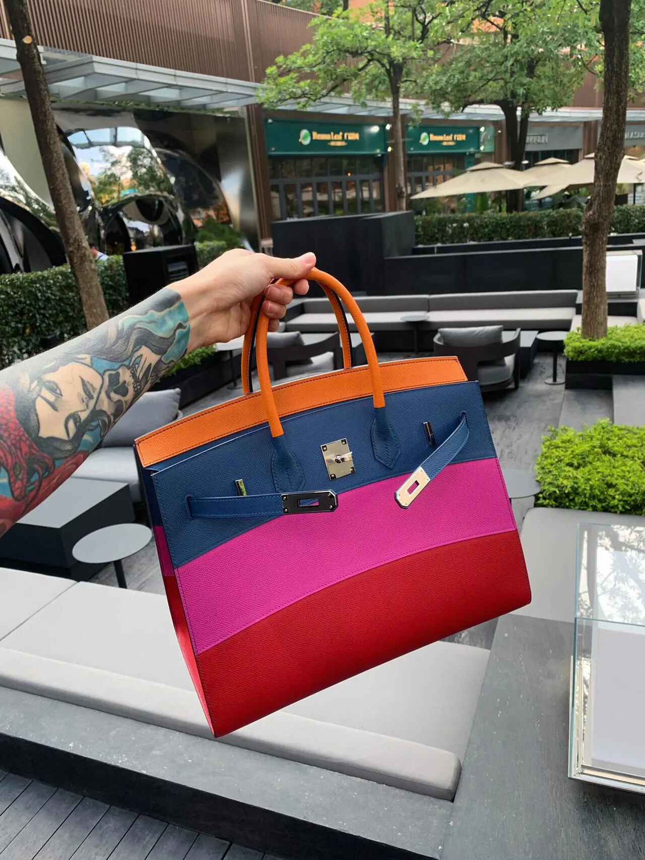 Hermès Birkin 拼色 手提包
