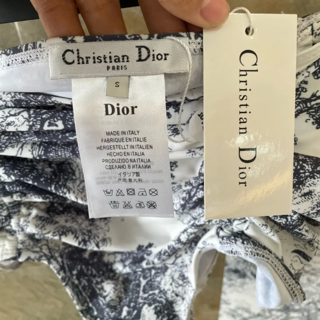 Dior 灰色 印花 泳装