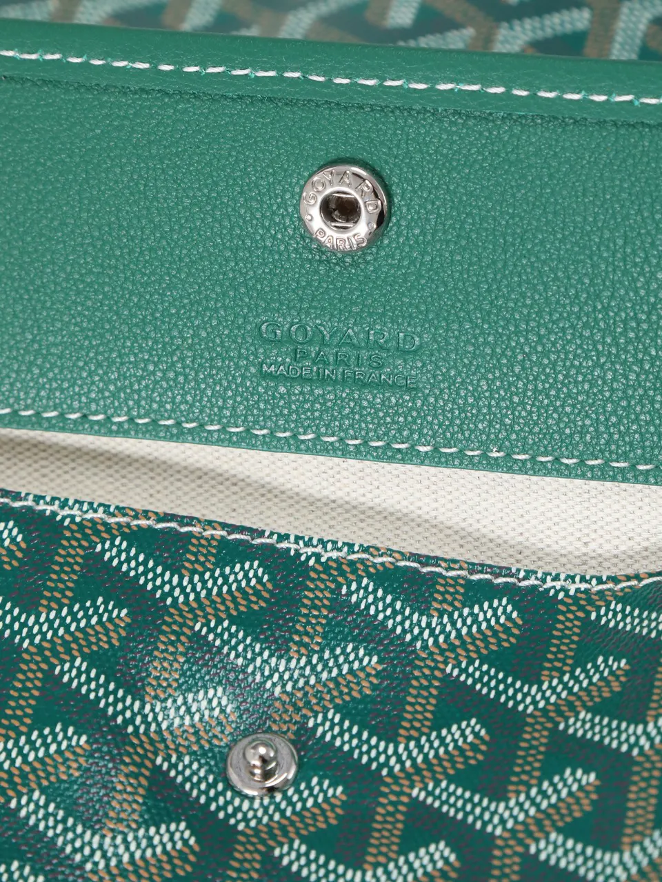 Goyard Green Hobo Shoulder Bag Vintage Canvas Image 9 Goyard Green Hobo Shoulder Bag Vintage Canvas Image 9