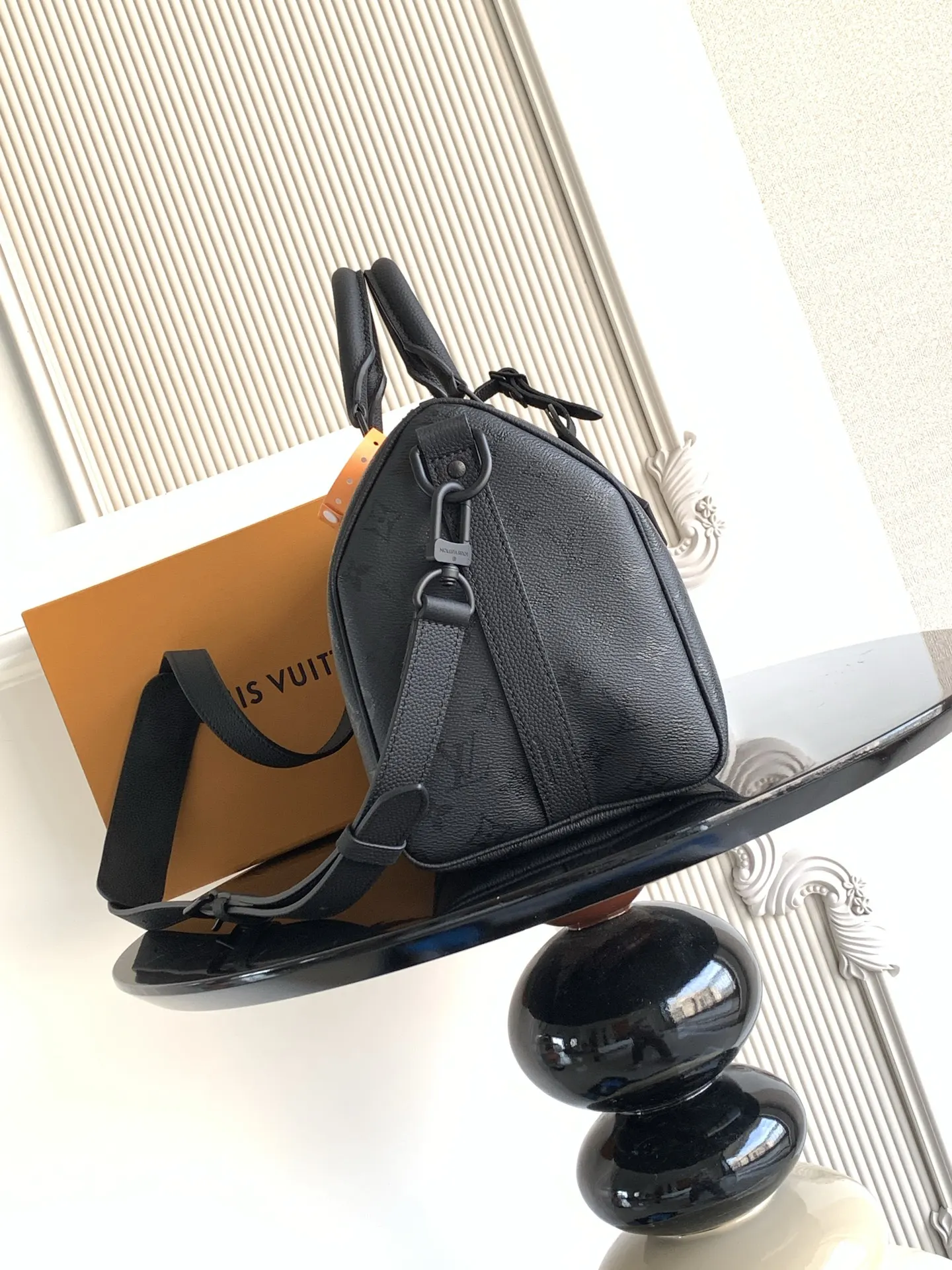 LV Black Embossed Travel Bag Image 2 LV Black Embossed Travel Bag Image 2