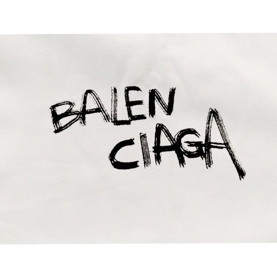 Balenciaga 白色 Logo 印花 短袖T恤
