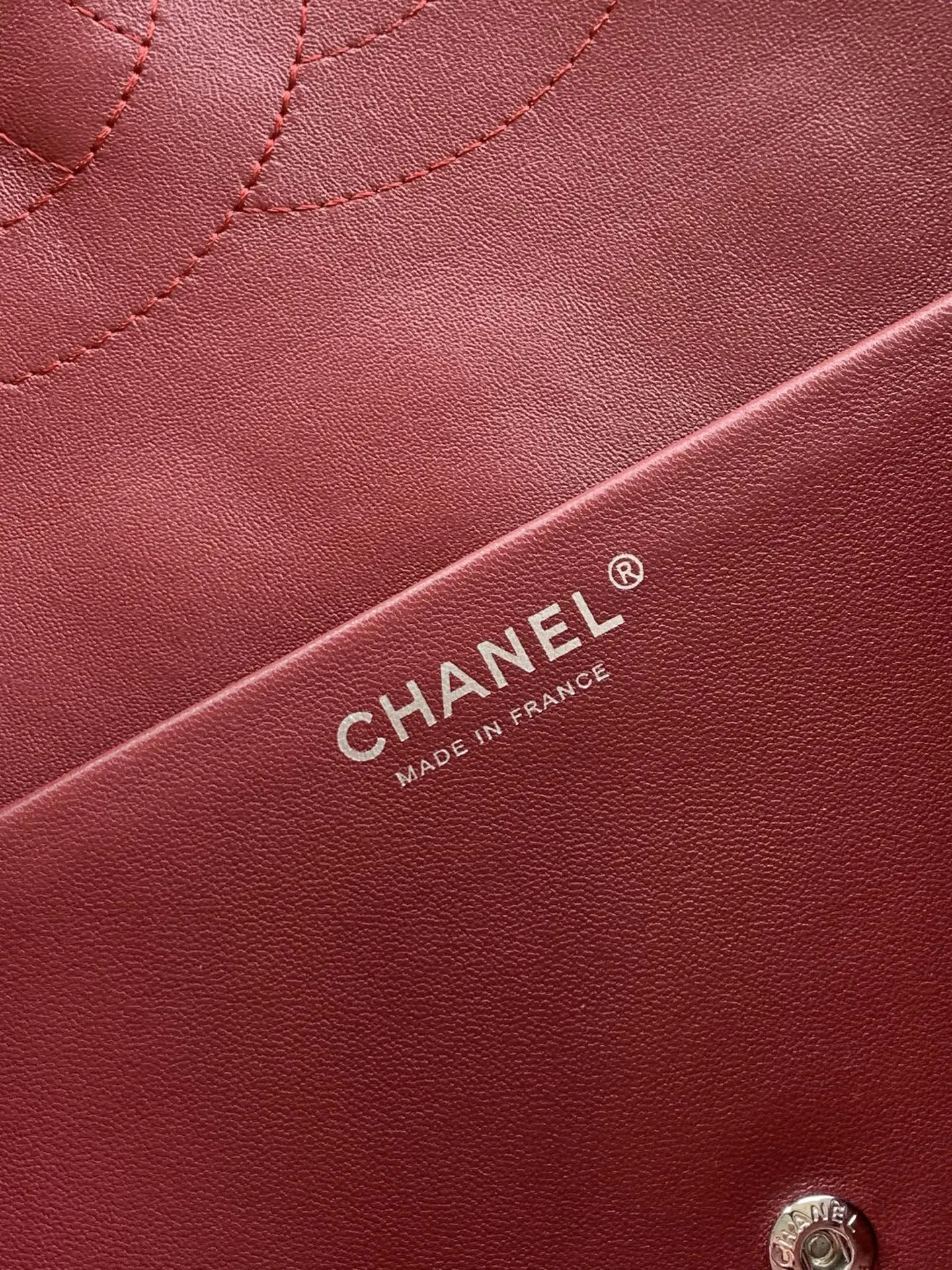CHANEL 紅色 酒紅 腋下包 復古腋下背款