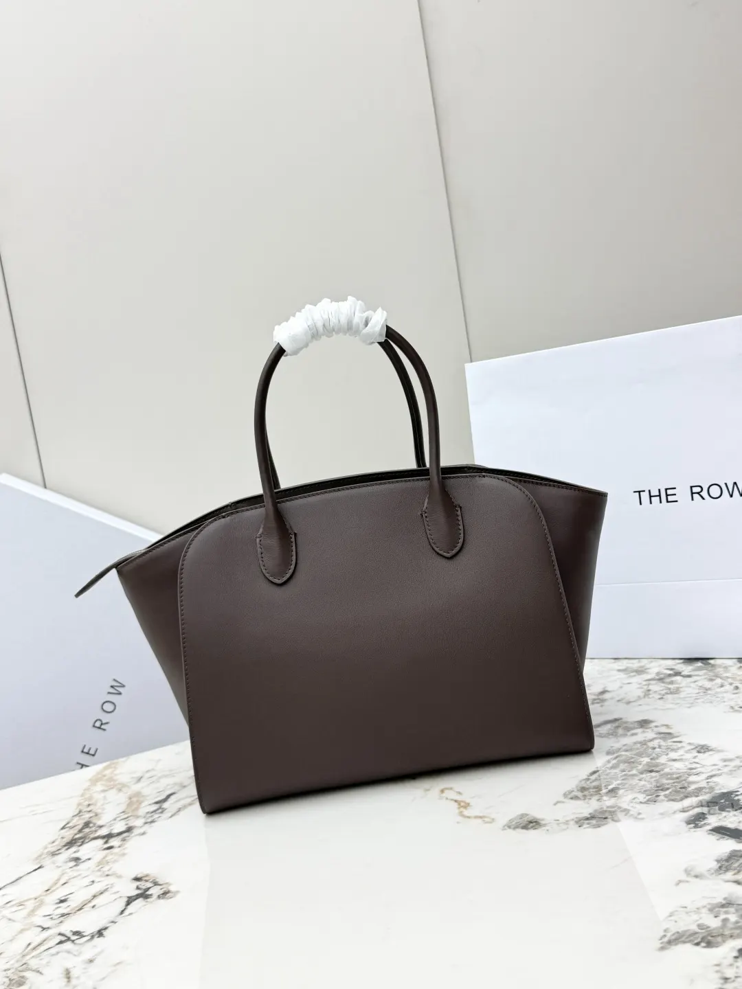 Silver Tote Bag Leather