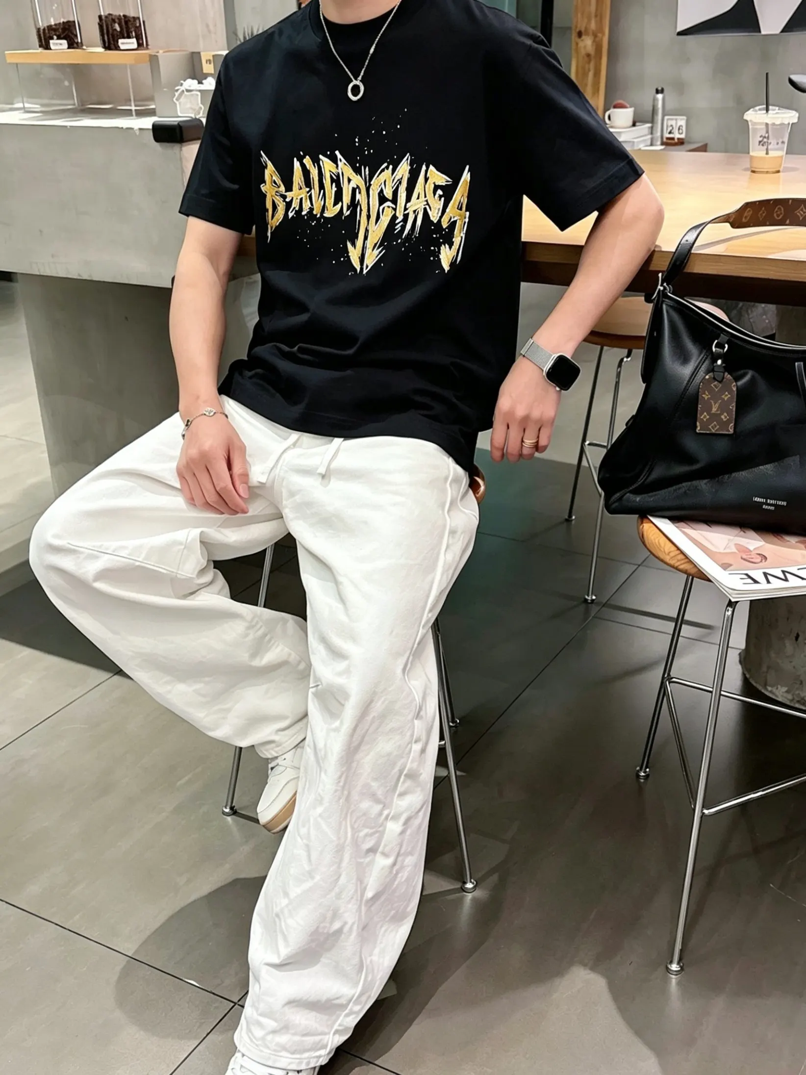 Balenciaga 2026 Spring Summer Logo Letter Short Sleeve T-Shirt Street Casual Style