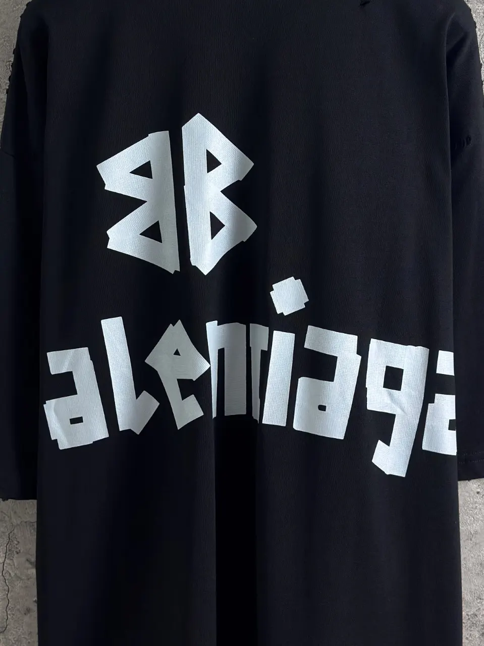 Balenciaga Black Short Sleeve T-Shirt Street Casual