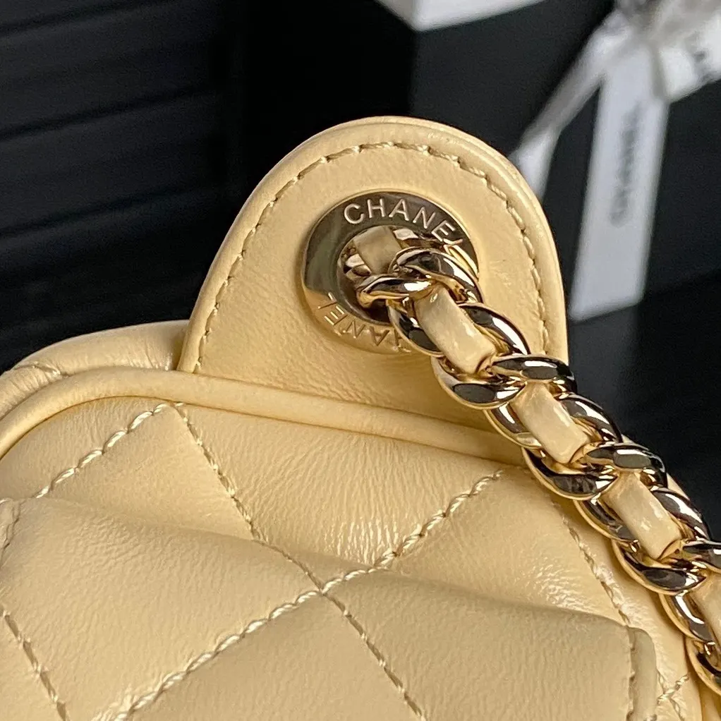 Gold Chain Bag Leather
