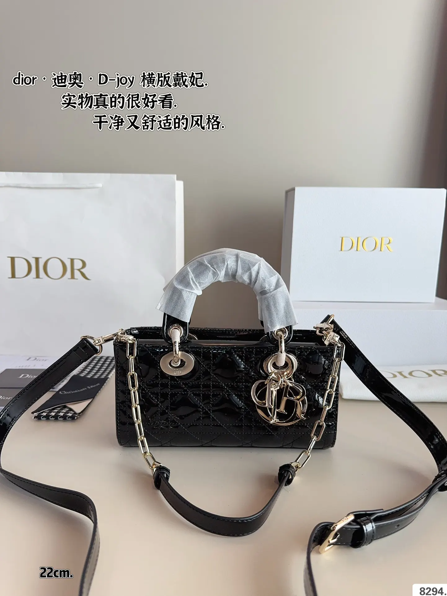 Dior 漆皮 全套 戴妃 横版 漆皮纹 夏日必备单 斜背包 輕便斜挎款