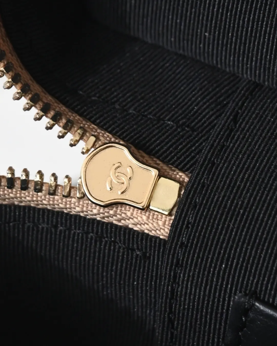 Black Brown Cosmetic Pouch