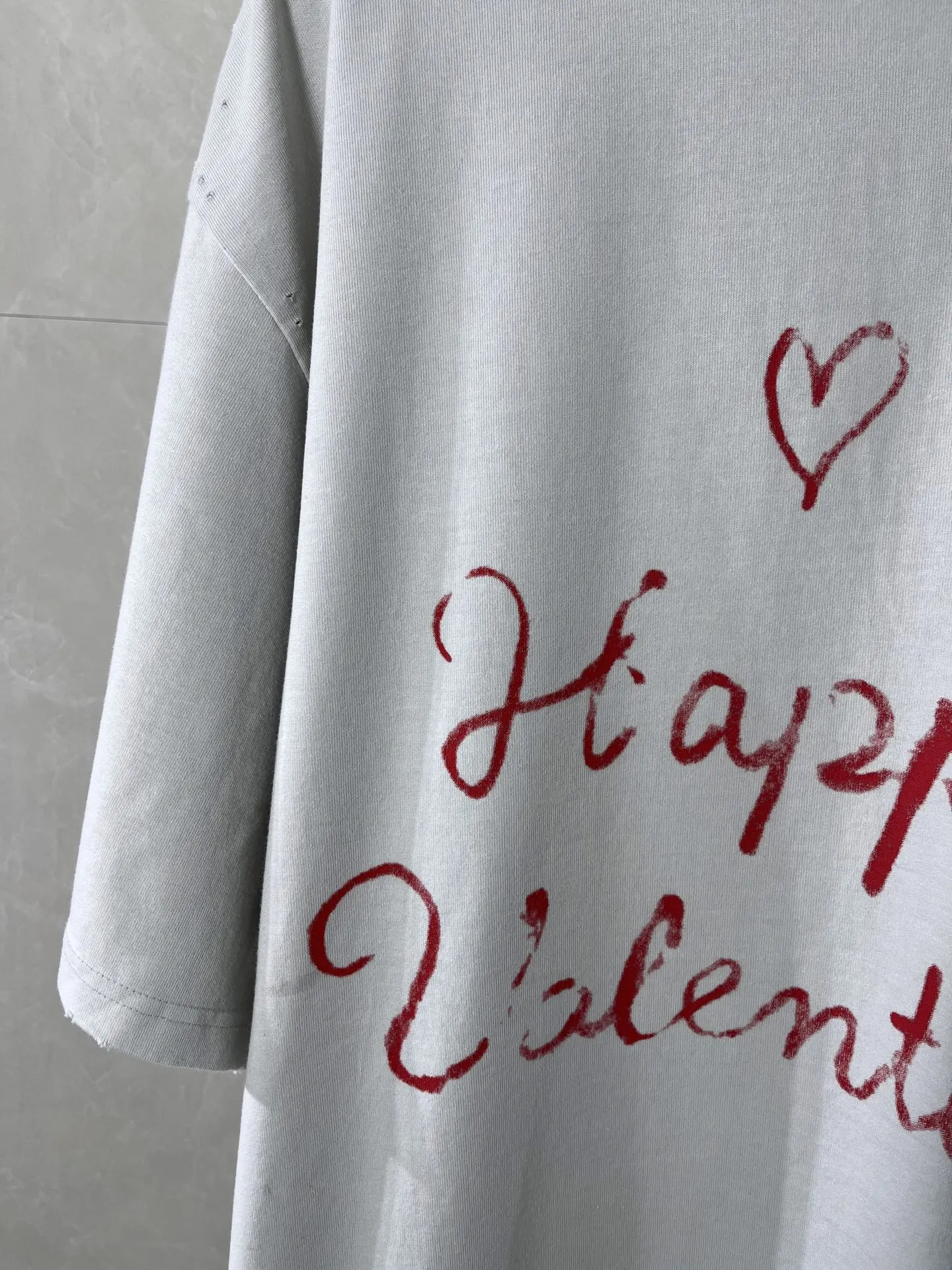 Balenciaga Gray Logo Short Sleeve T-Shirt Street