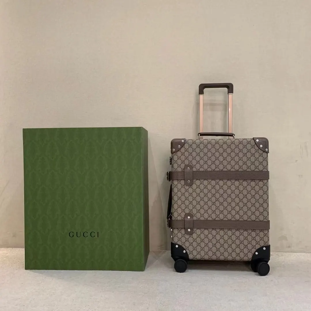 Gucci Brown Suitcase Travel Lightweight Leather