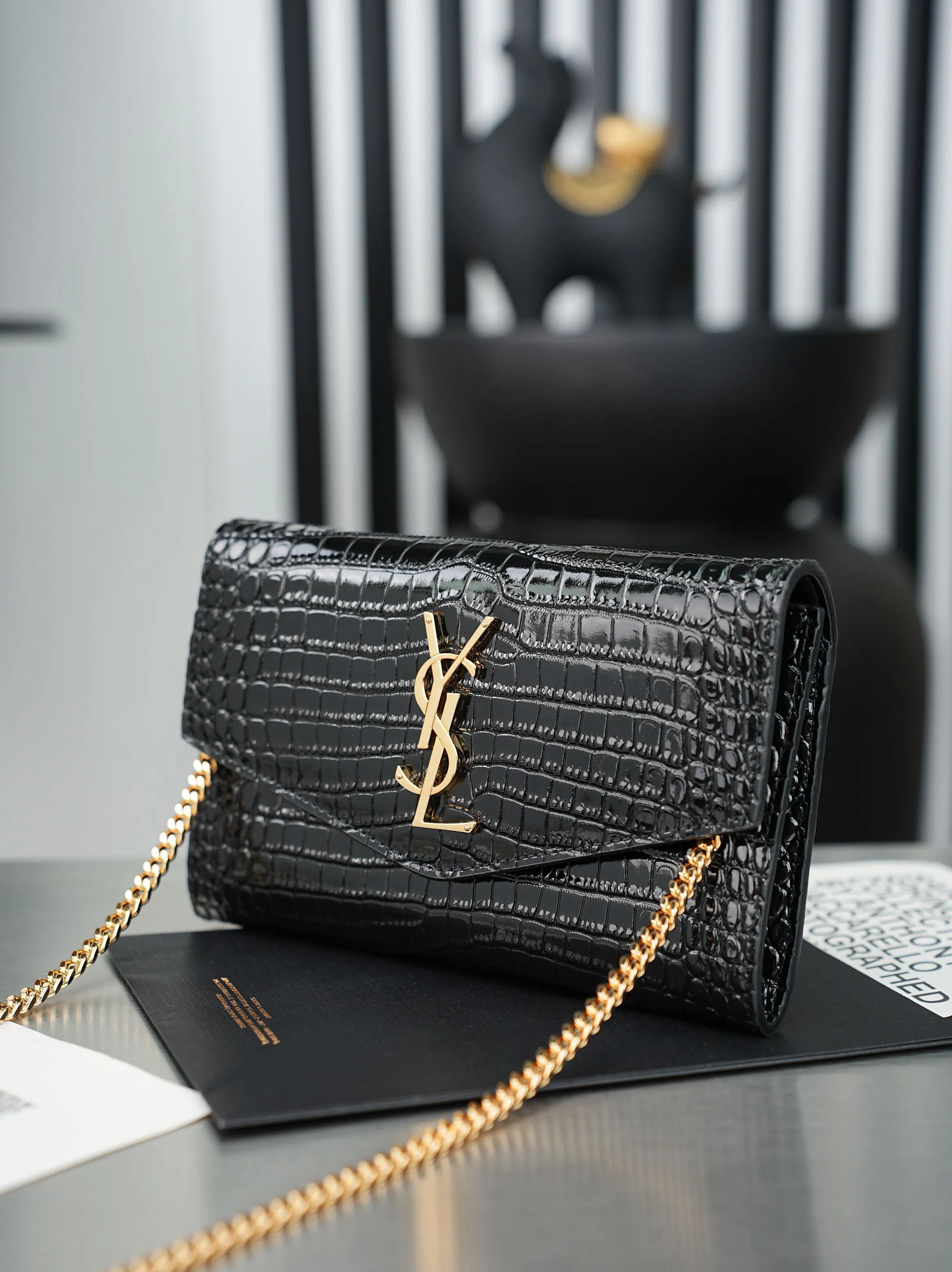 Black Chain Bag Leather