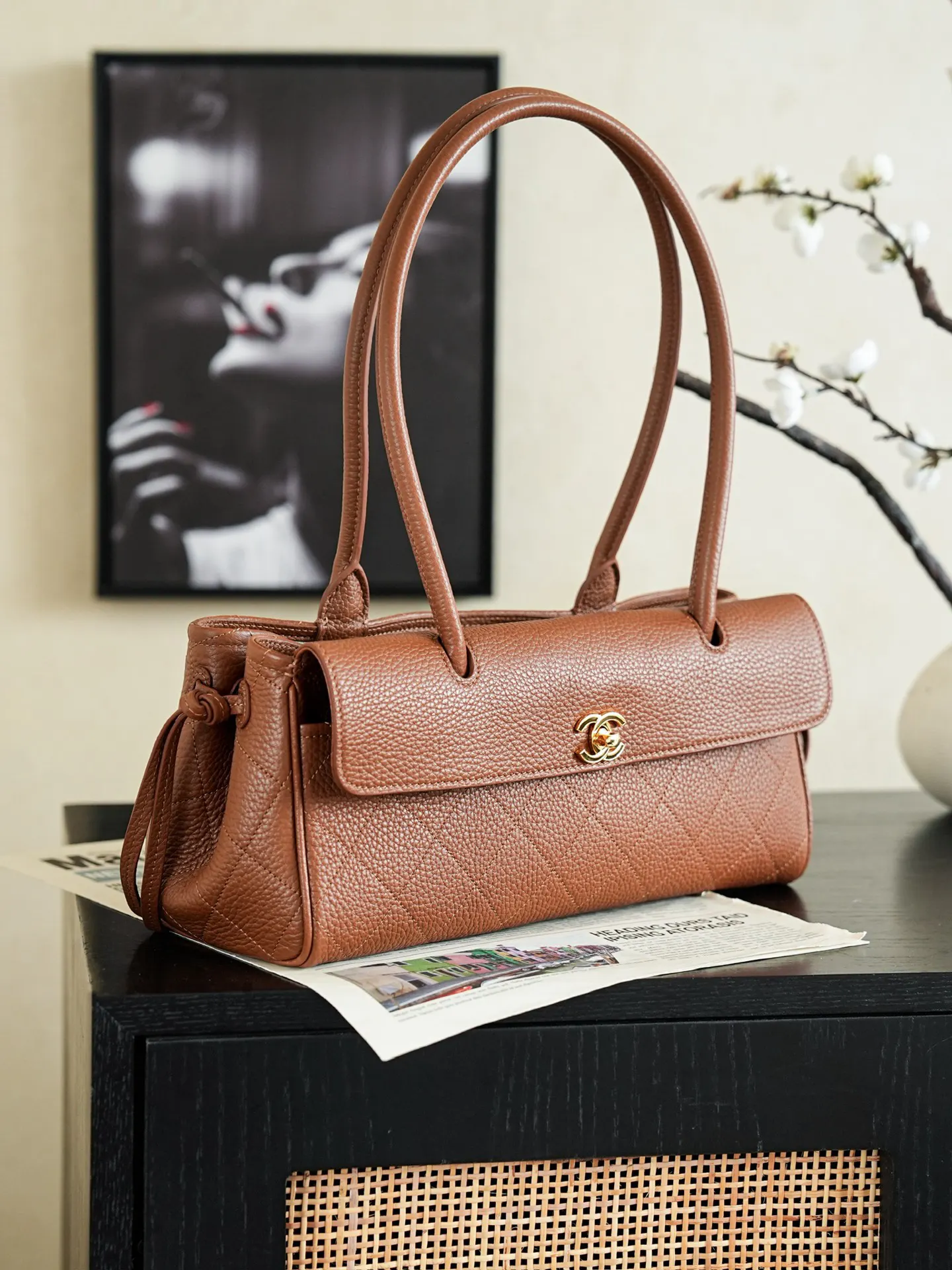 Brown Hobo Shoulder Bag Vintage Classic Leather