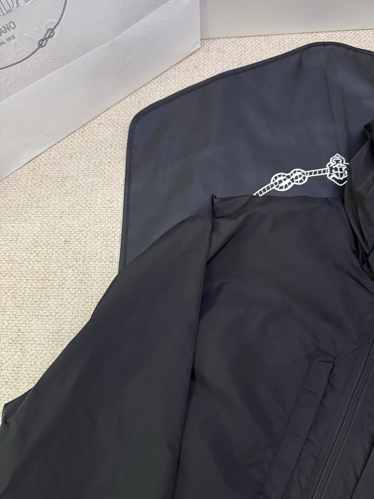 PRADA 黑色 尼龙 外套 通勤休闲款
