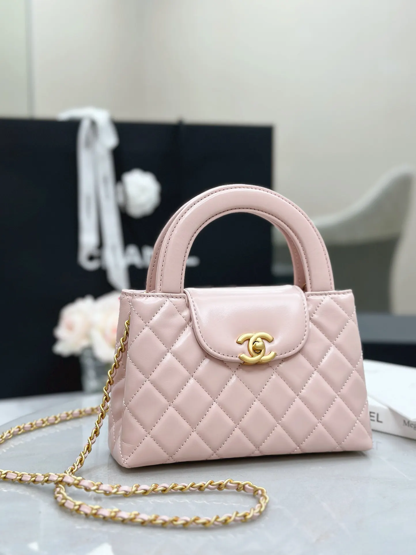 Chanel 油蠟羊皮Kelly手柄包 手提斜挎 手提包(數字2) Chanel 油蠟羊皮Kelly手柄包 手提斜挎 手提包(數字2)