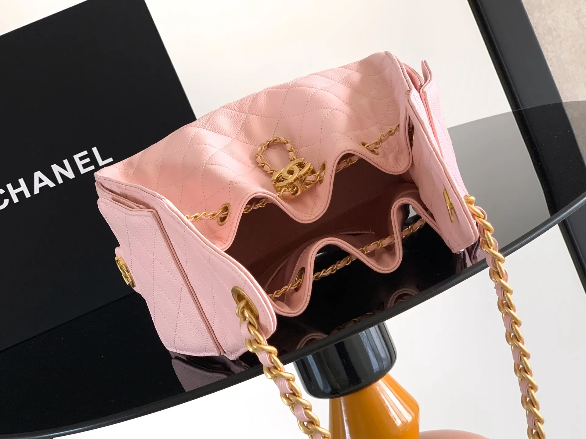 CHANEL Hobo 红色 牛皮 腋下包 复古腋下背款