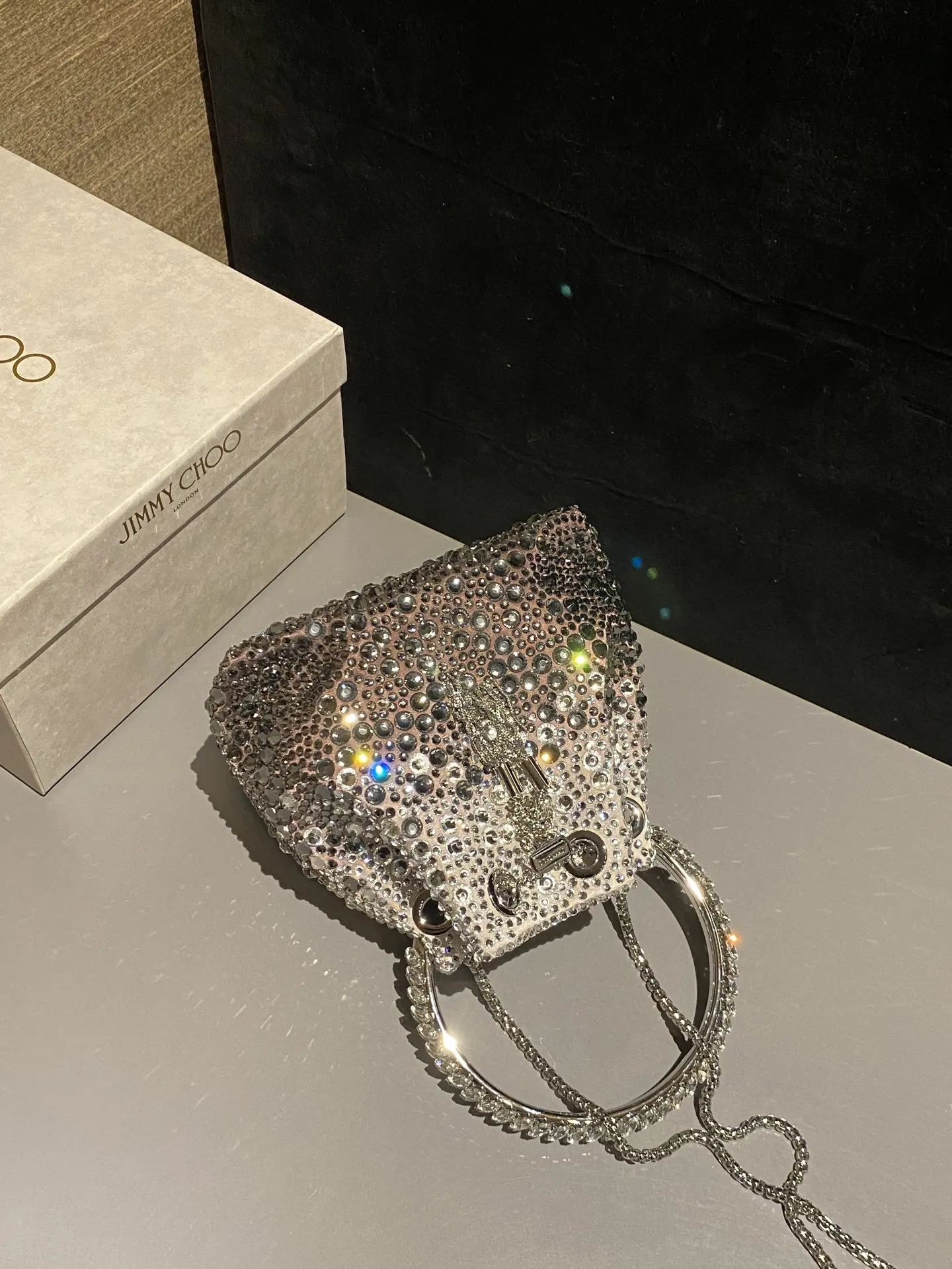 JIMMY CHOO BON BON系列标志款手提包 链条包 精致链条款