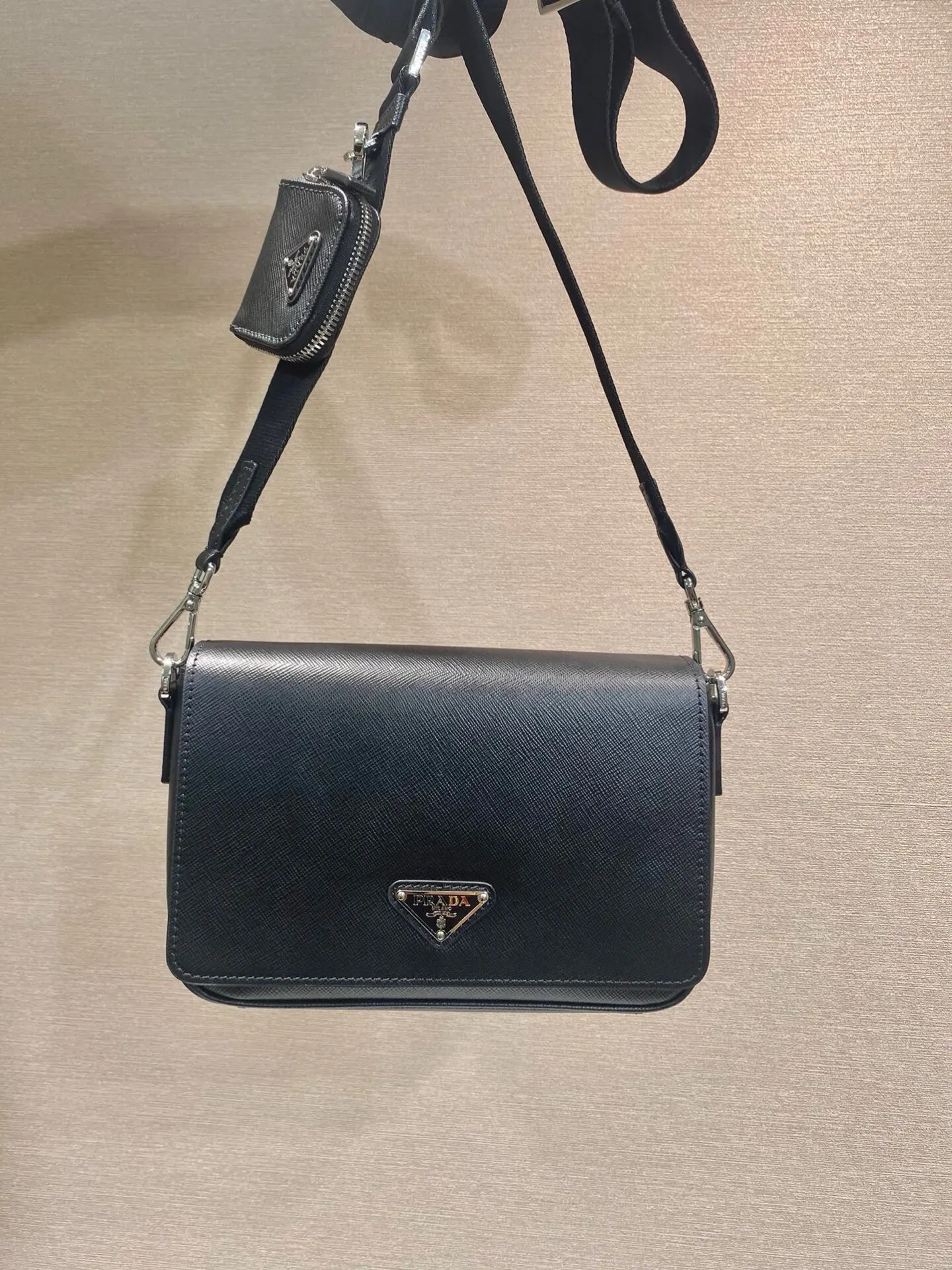 Prada Re-Nylon 2Vd059 Shoulder Bag Commuter Leather