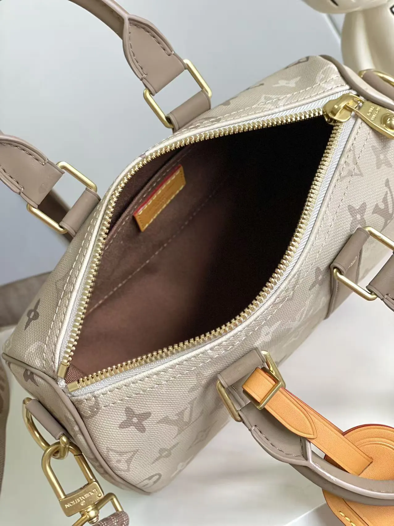Keepall 綠色 杏色 帆布 旅行袋 大容量旅行款(數字9) Keepall 綠色 杏色 帆布 旅行袋 大容量旅行款(數字9)