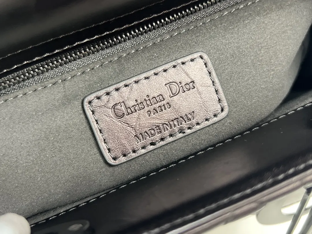 Dior 黑色 进口 油蜡皮戴妃包 四格 油蜡皮戴妃 收納包 旅行收納款