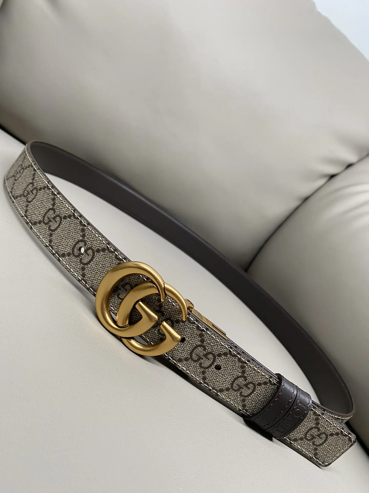 Gucci Marmont Double G Buckle Cowhide Sided Belt Image 8 Gucci Marmont Double G Buckle Cowhide Sided Belt Image 8