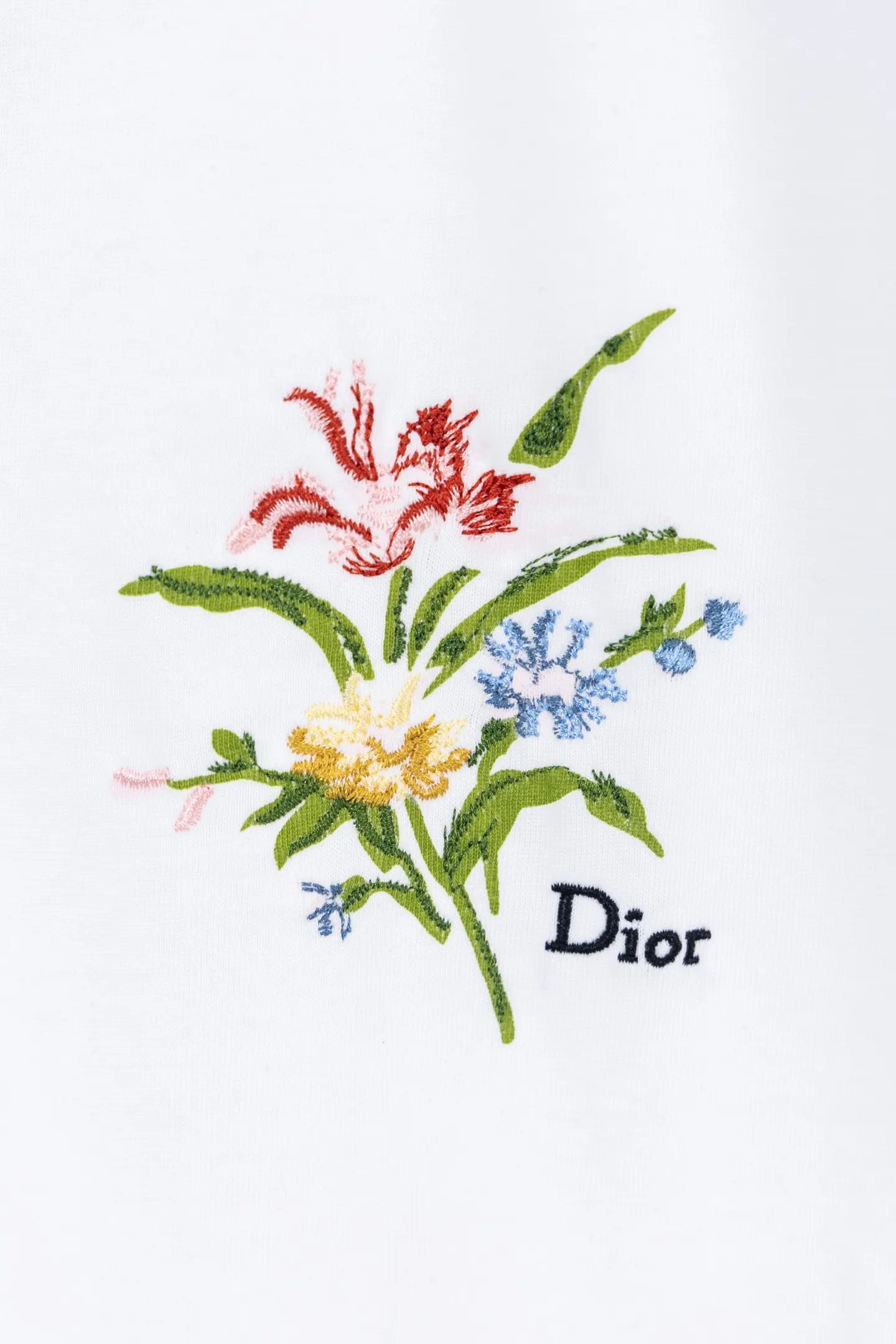 Dior 白色 刺绣 印花 短袖T恤
