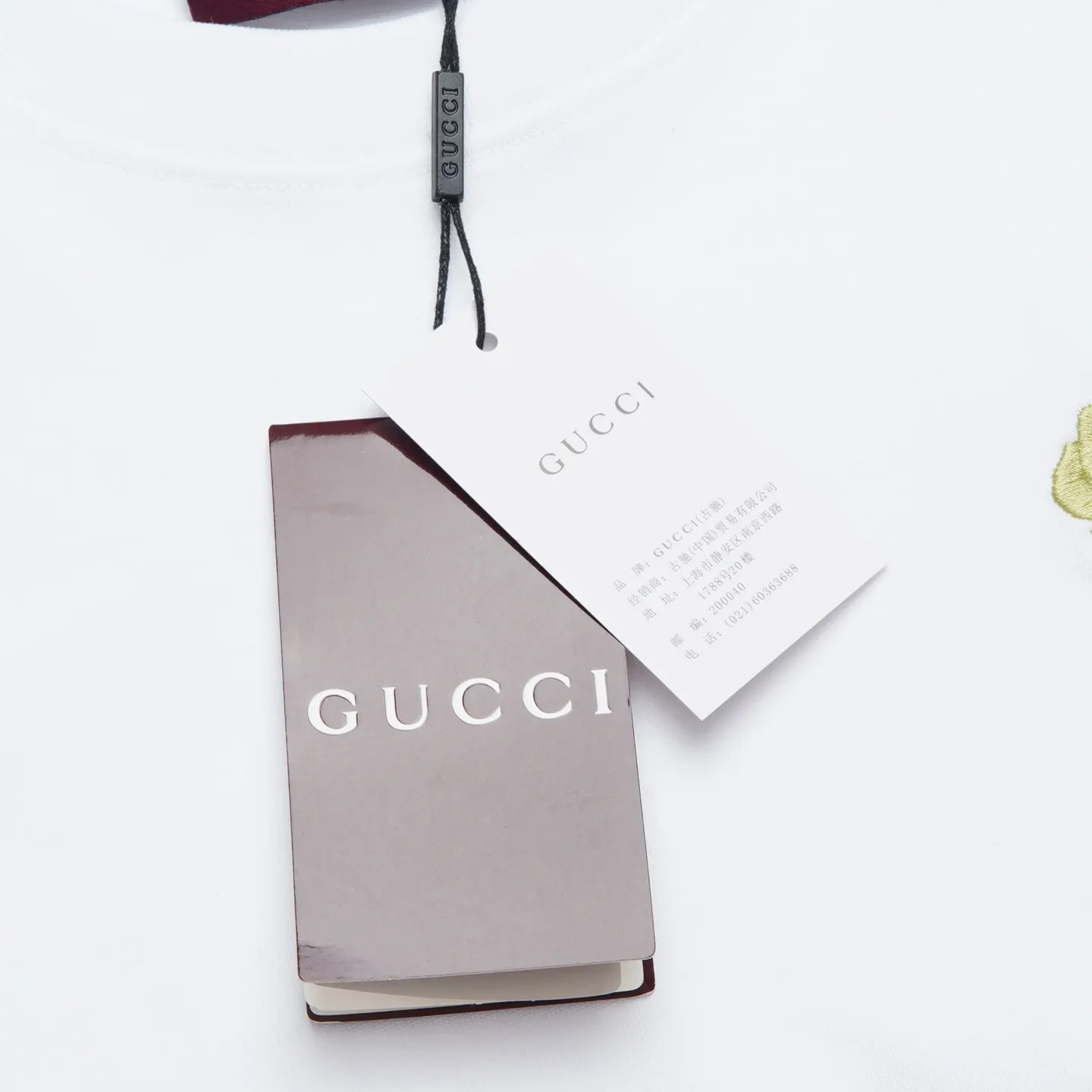 Gucci Double G Black Embroidered T-Shirt Image 4 Gucci Double G Black Embroidered T-Shirt Image 4