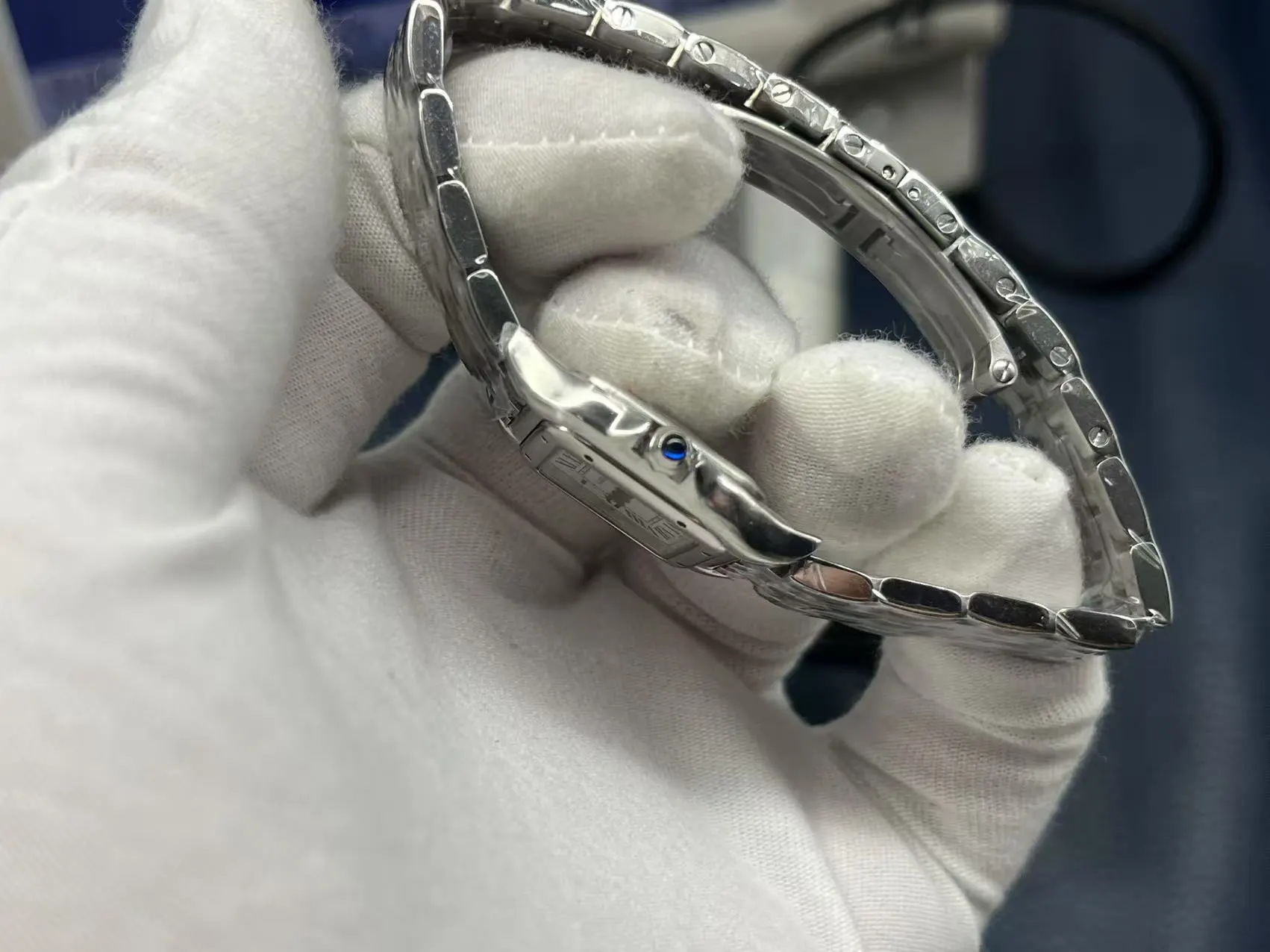 Cartier 藍色 手錶 經典腕表款