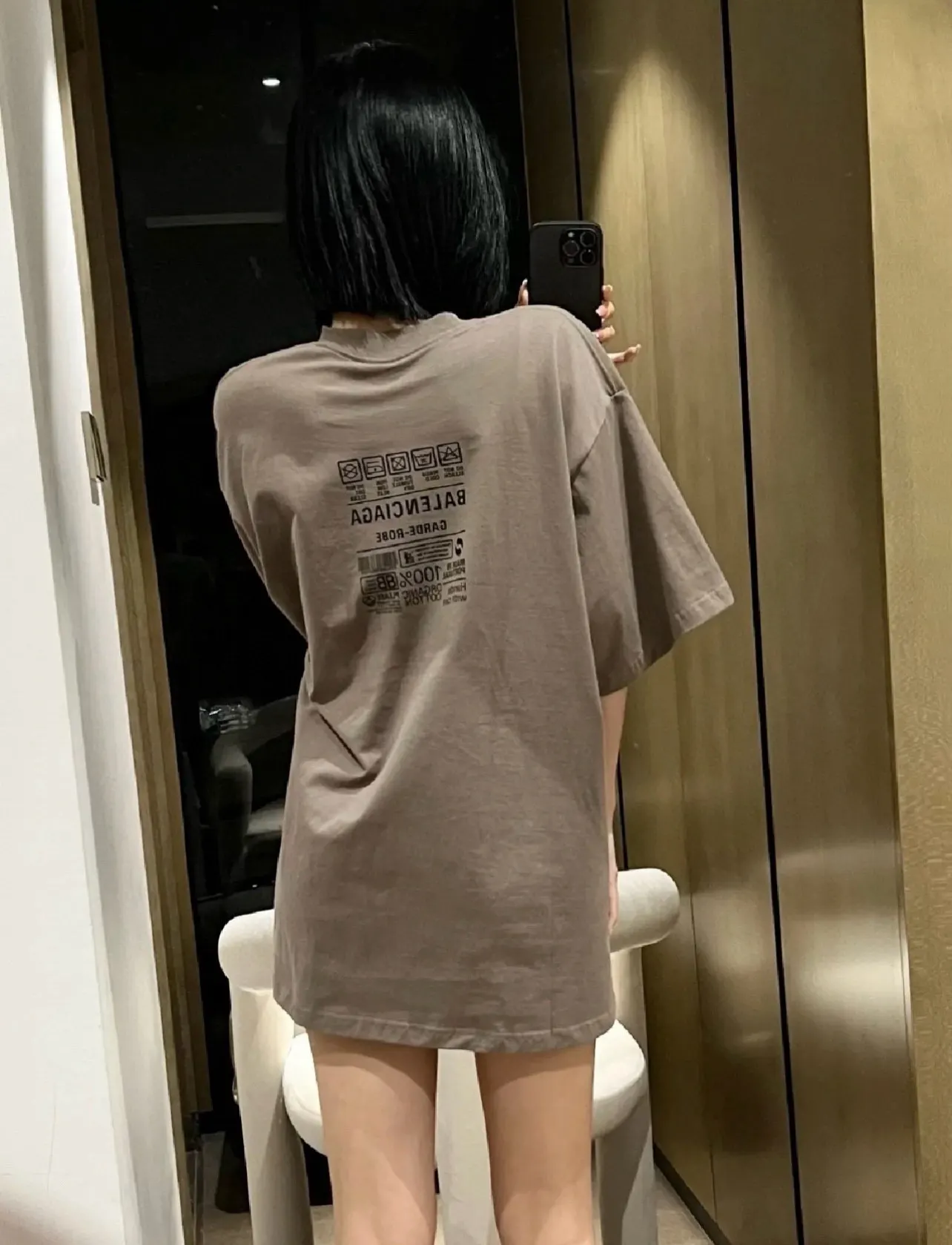 Balenciaga Blcg Black Cotton Short Sleeve T-Shirt Street