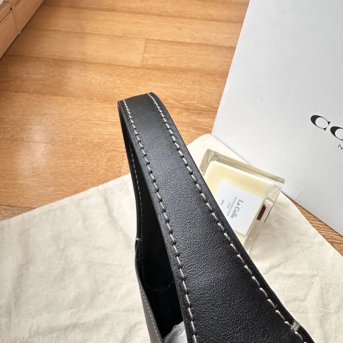 Black Hobo Shoulder Bag Vintage Leather
