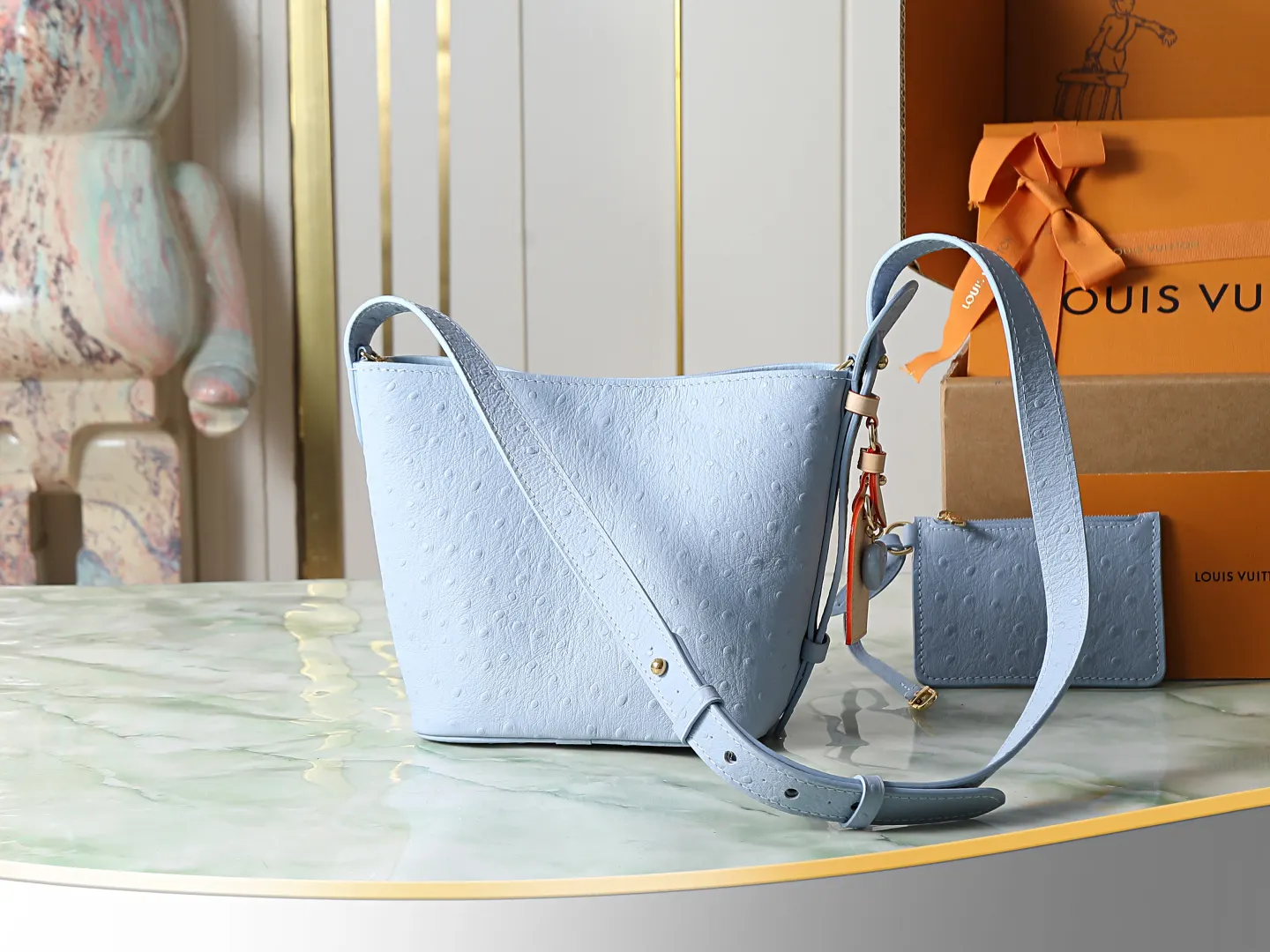 Blue Bucket Bag Casual Canvas