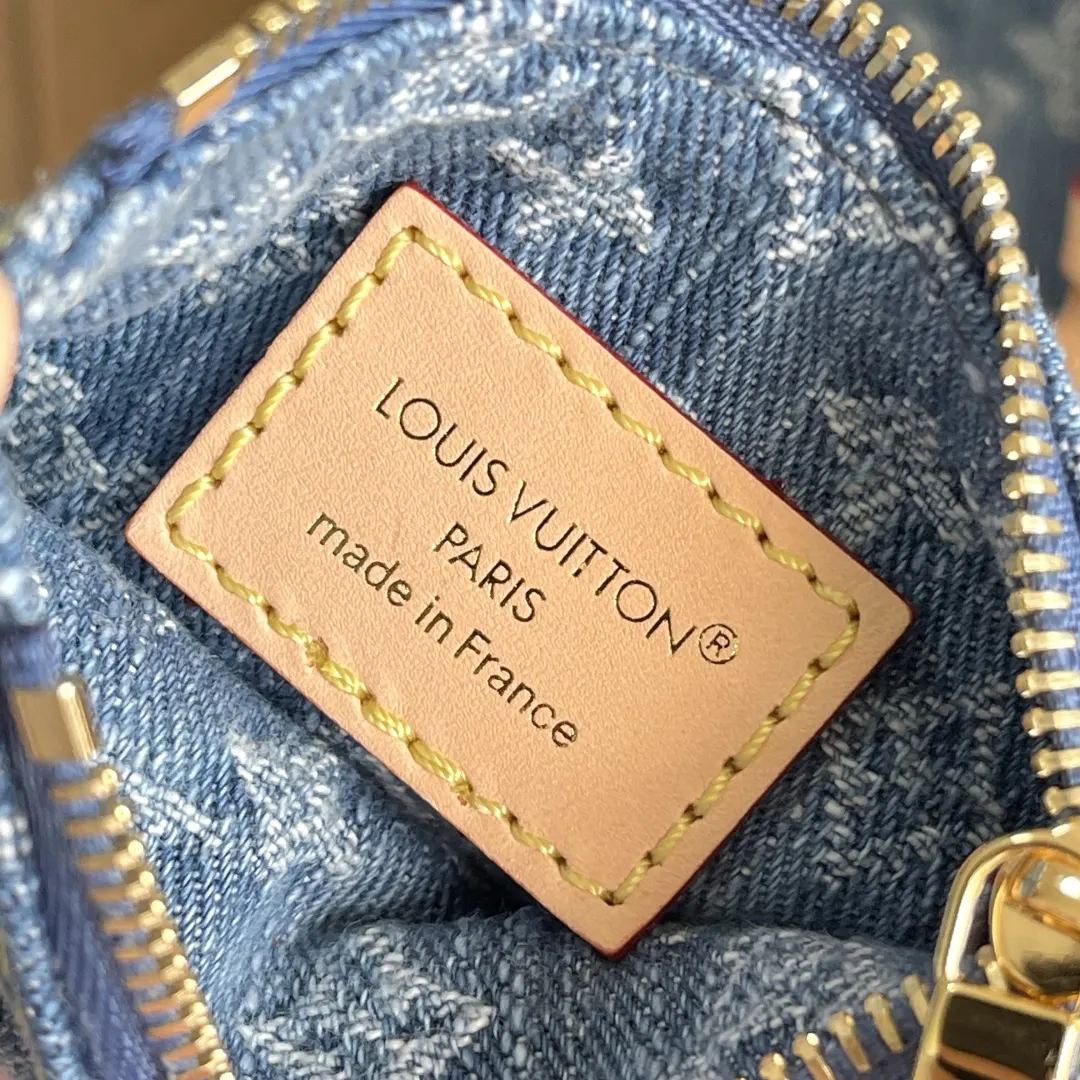 LV 丹宁 皮革 水桶包 休閒水桶款
