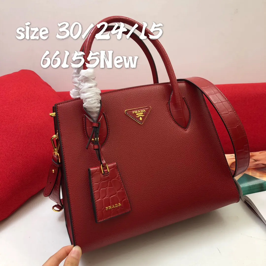 PRADA 鳄鱼皮 牛皮 手提包 日常通勤款