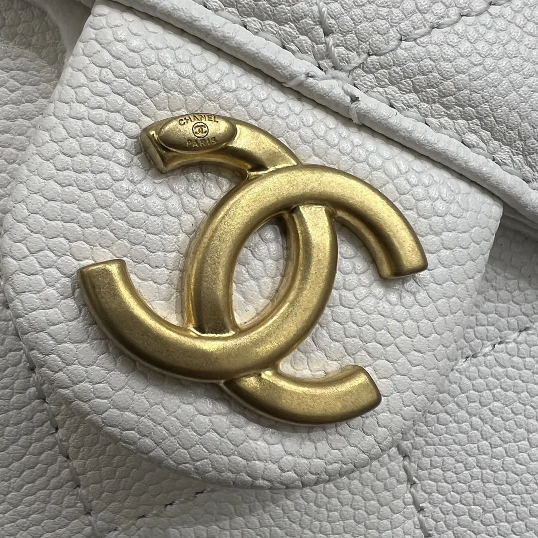 CHANEL 银灰色牛皮Hobo腋下包 金链款 复古款