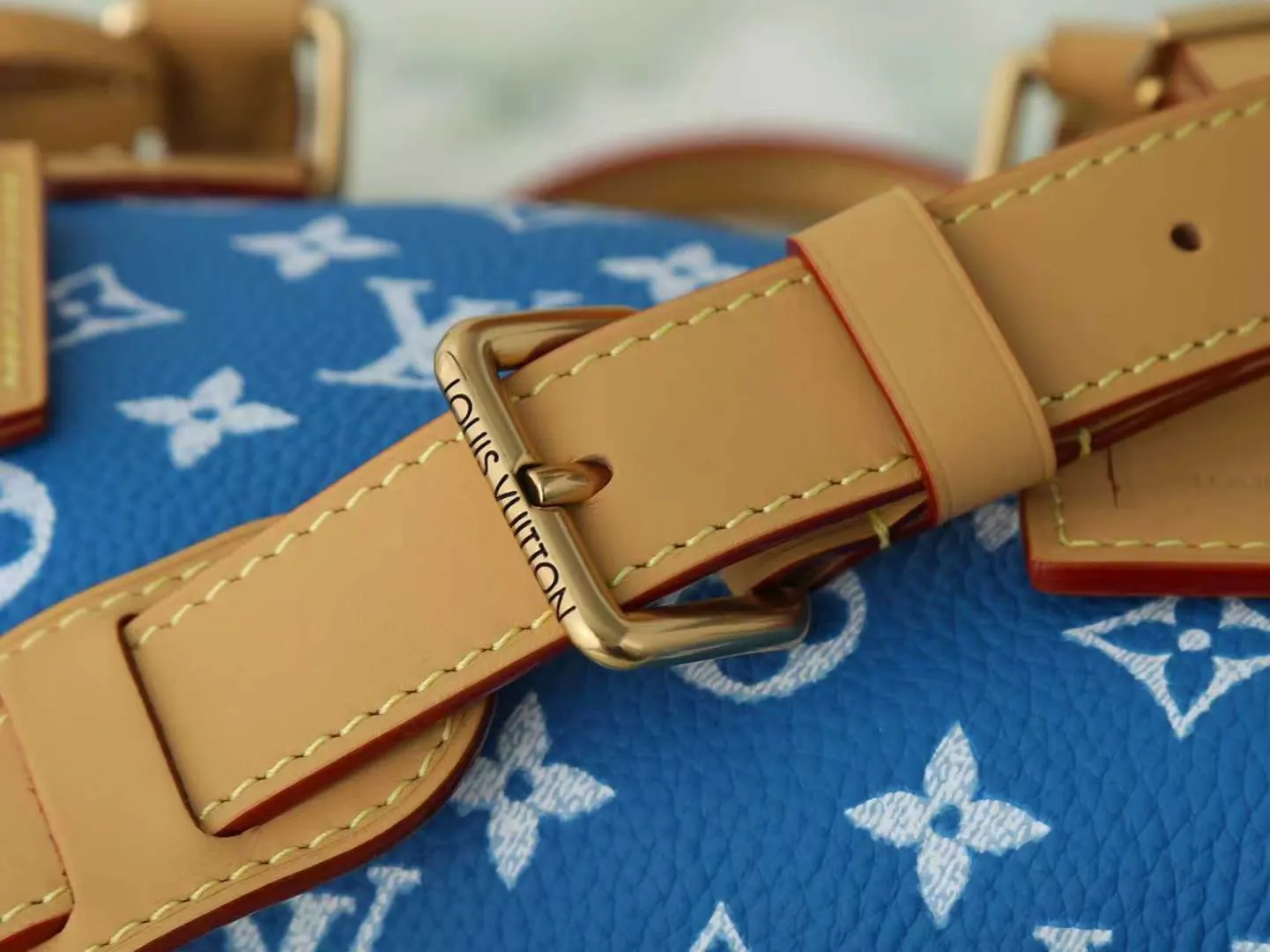 LV Speedy blue yellow color scheme handbag Image 14 LV Speedy blue yellow color scheme handbag Image 14