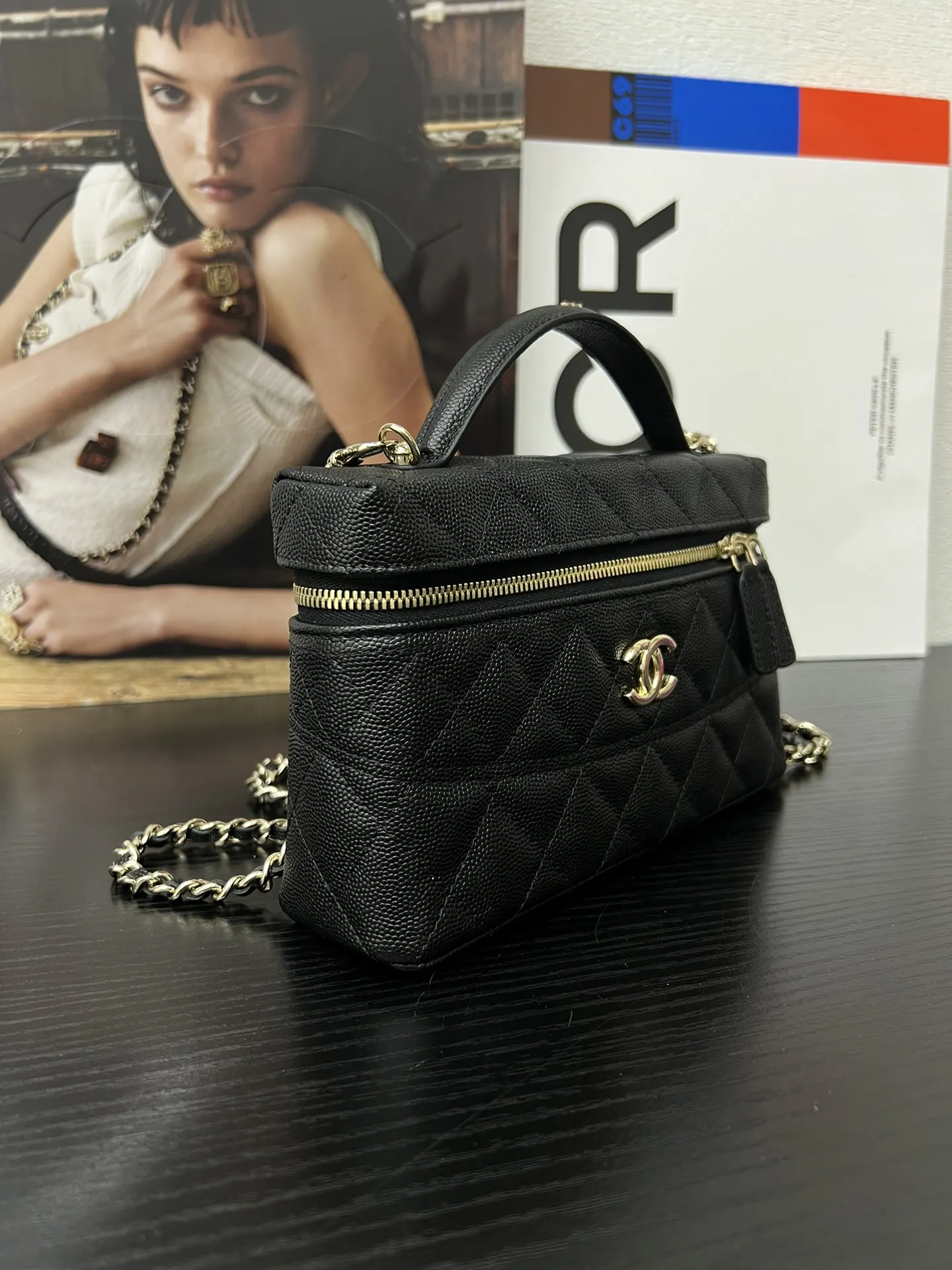 Chanel Calfskin Bag Chain Shoulder and Crossbody Wear Image 4 Chanel Calfskin Bag Chain Shoulder and Crossbody Wear Image 4