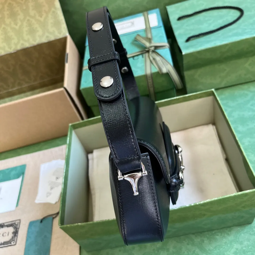 Gucci Horsebit 1955 老花马衔扣肩背包 单肩斜挎