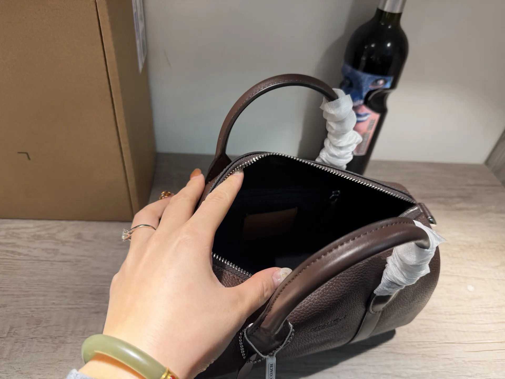 Coach 老花 黄色 小牛皮 旅行包 大容量旅行款