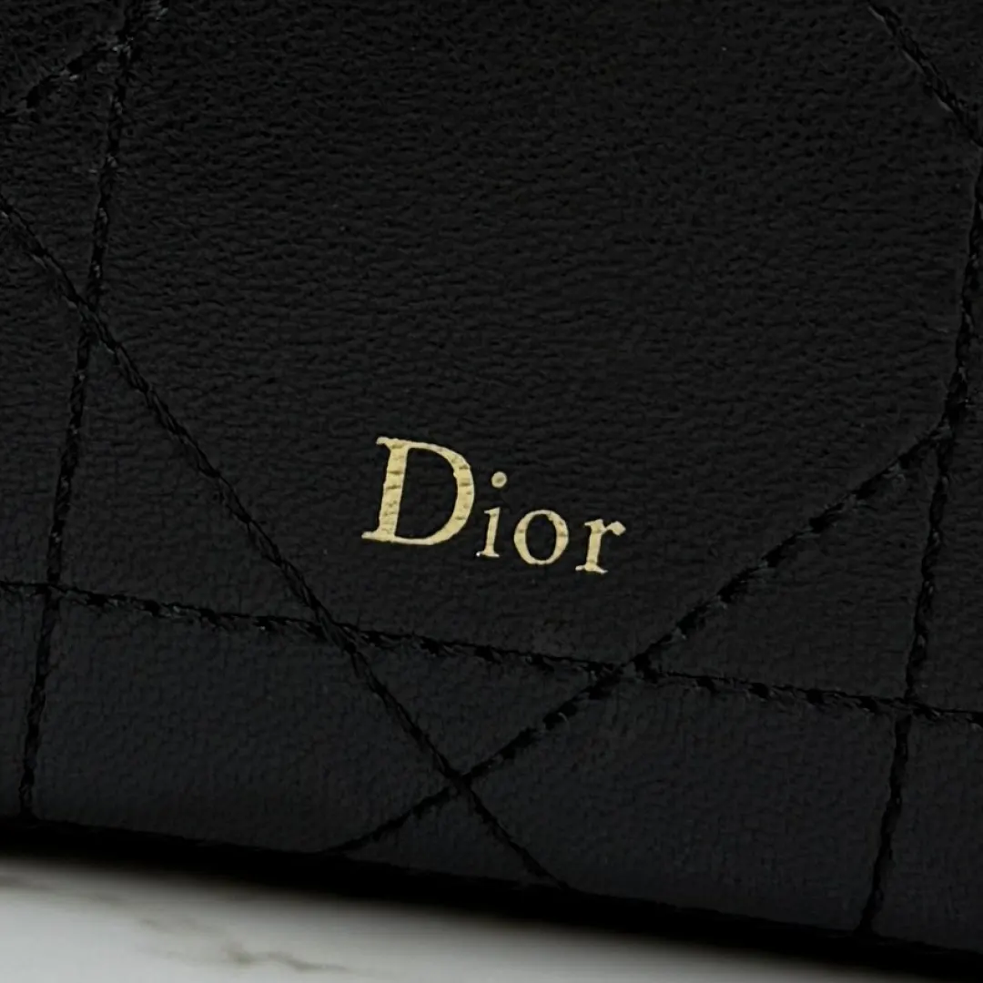 Dior 黑色 金色 羊皮 链条包 精致链条款