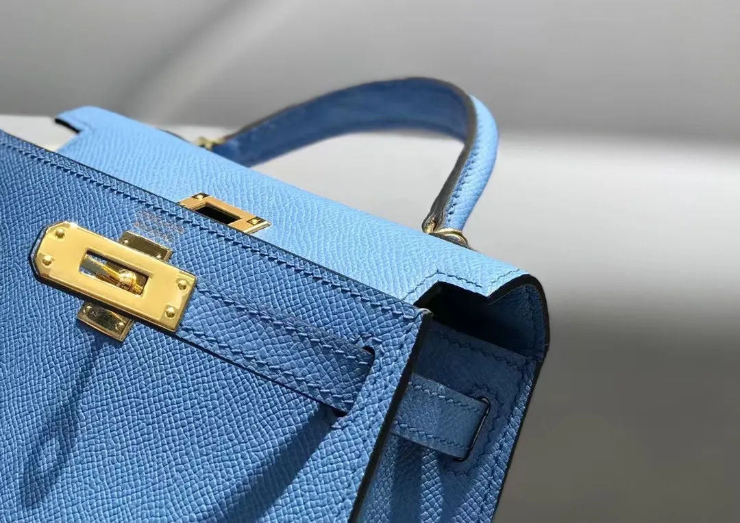 Hermès Constance 天空蓝 斜挎包 19cm