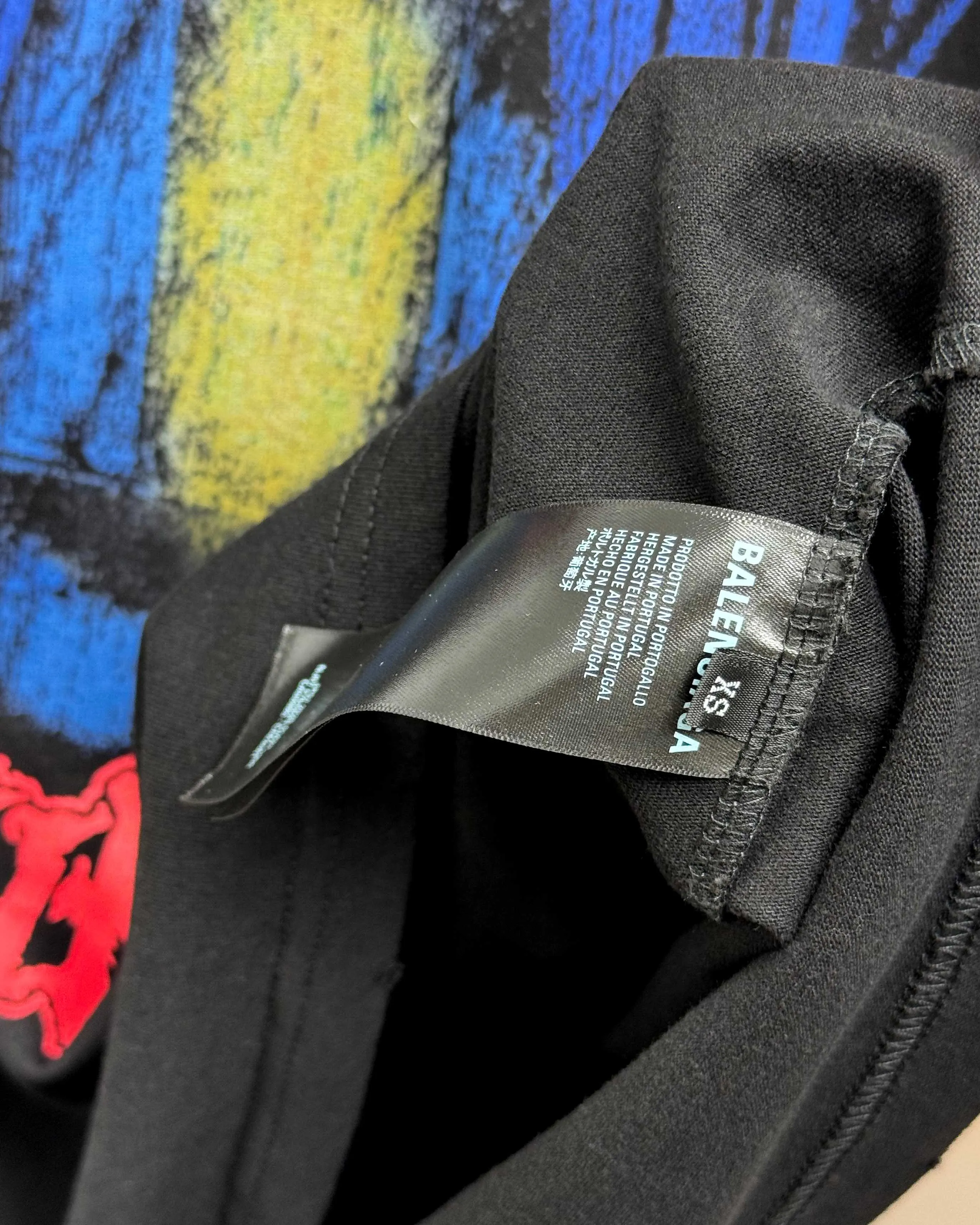 Balenciaga Black Cotton Short Sleeve T-Shirt Loose