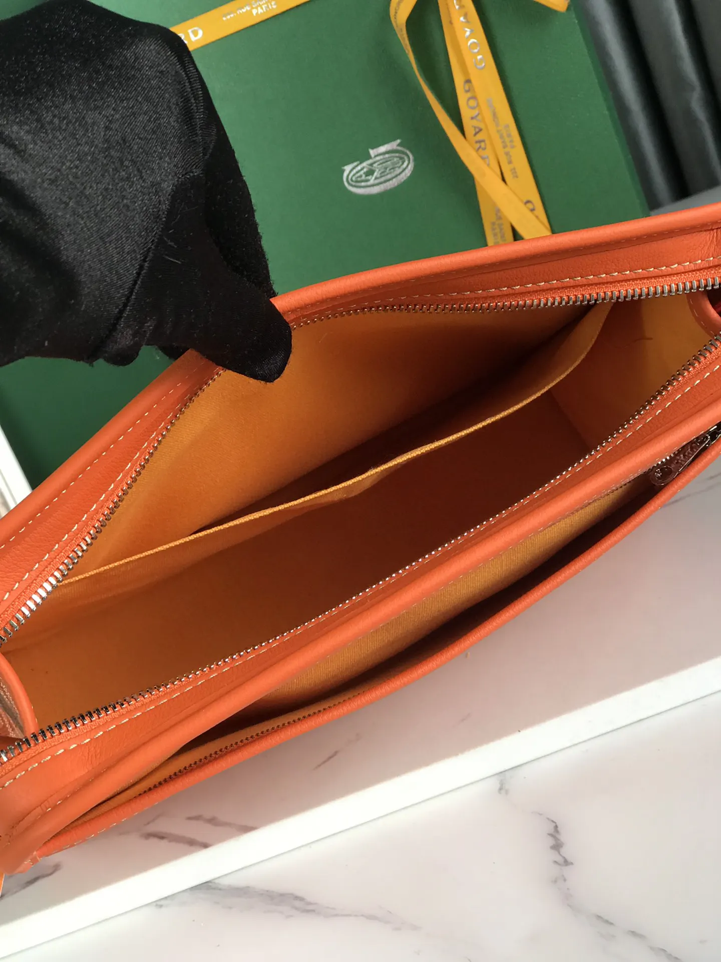 Goyard 黄色 牛皮 手拿包 精致手拿款