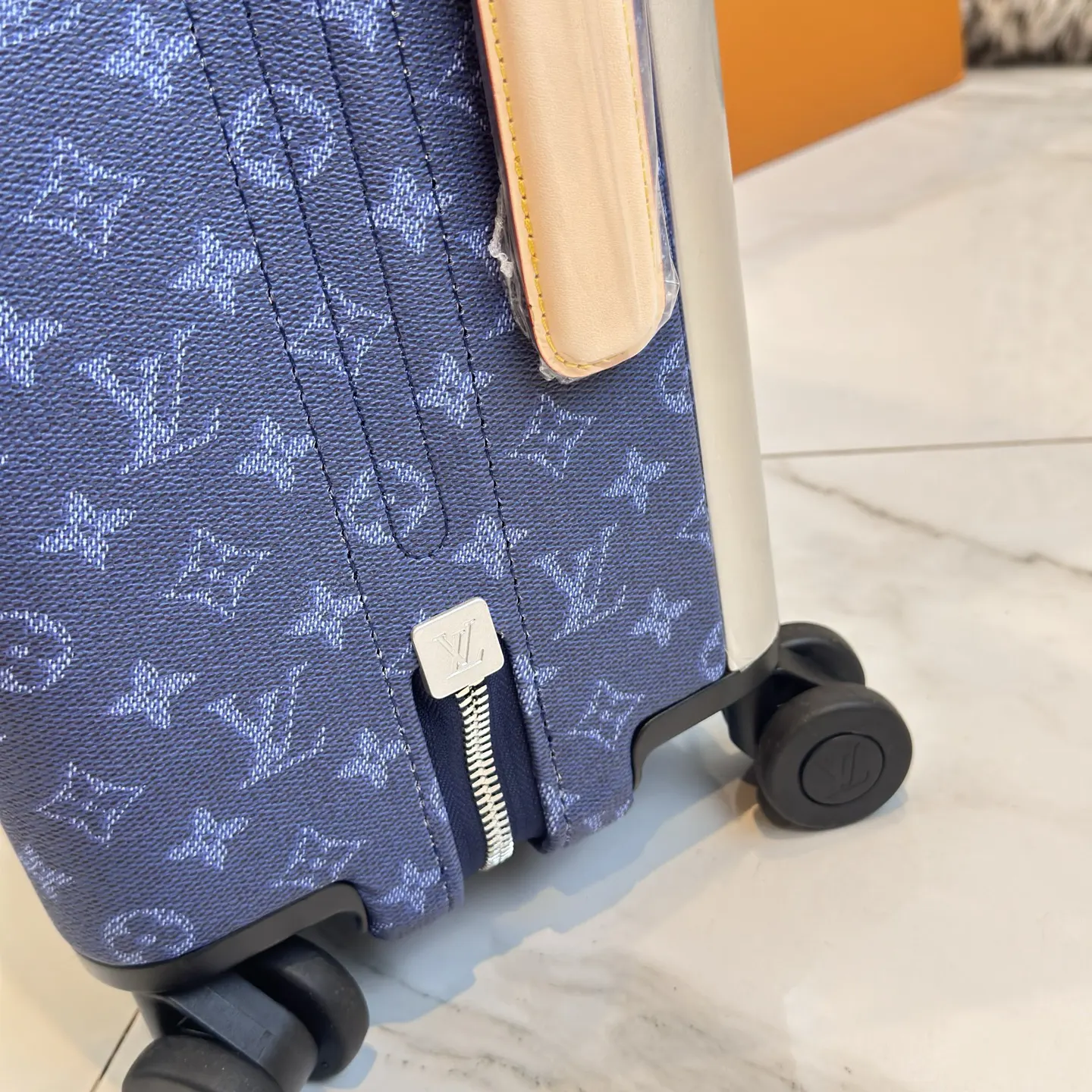 LV 老花 藍色 帆布 行李箱 旅行拉杆款 輕便出行款