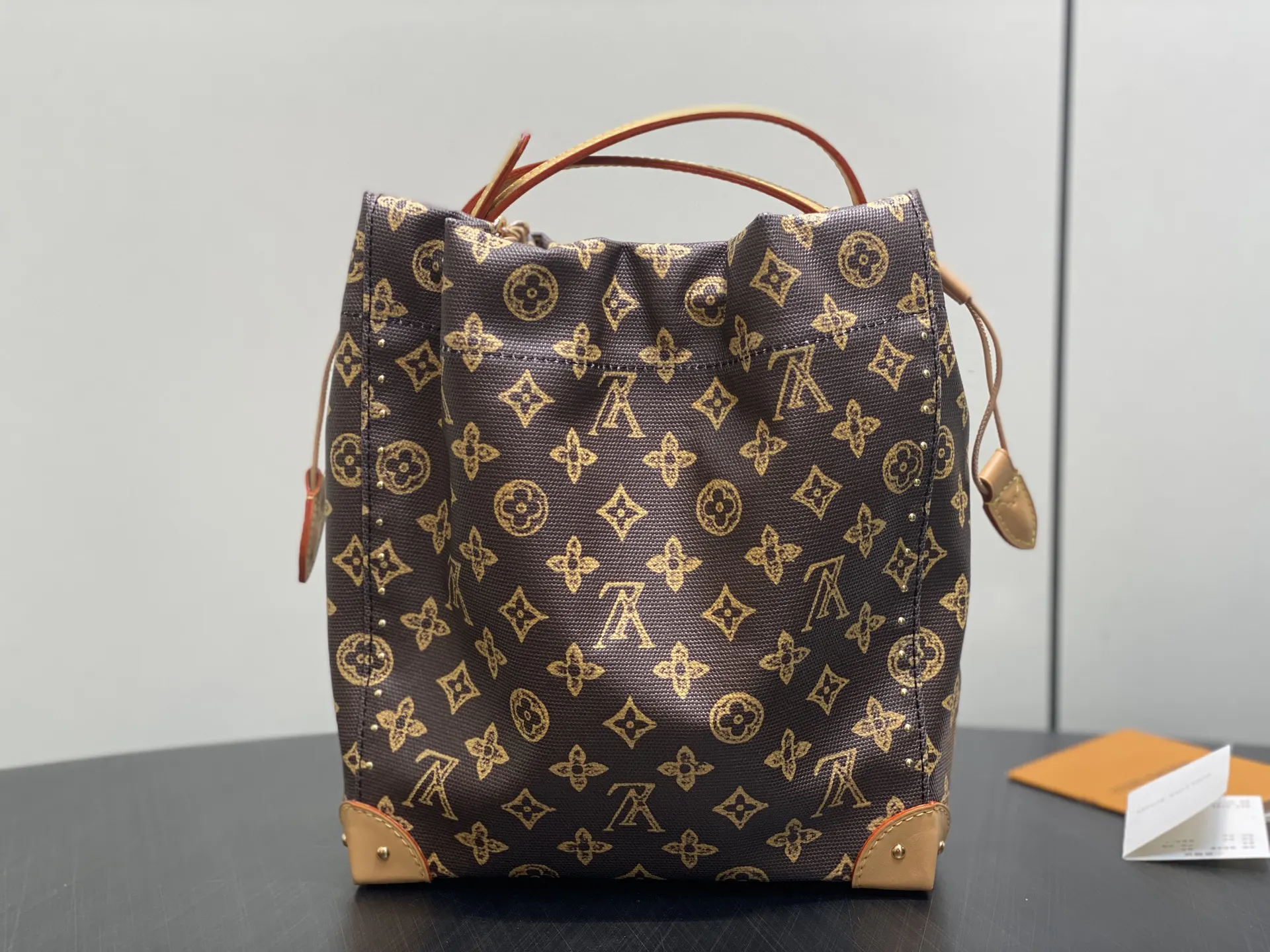 LV 棕色 老花 帆布 精品 老花棕色 链条水桶包 NOÉ TR 链条包 精致链条款
