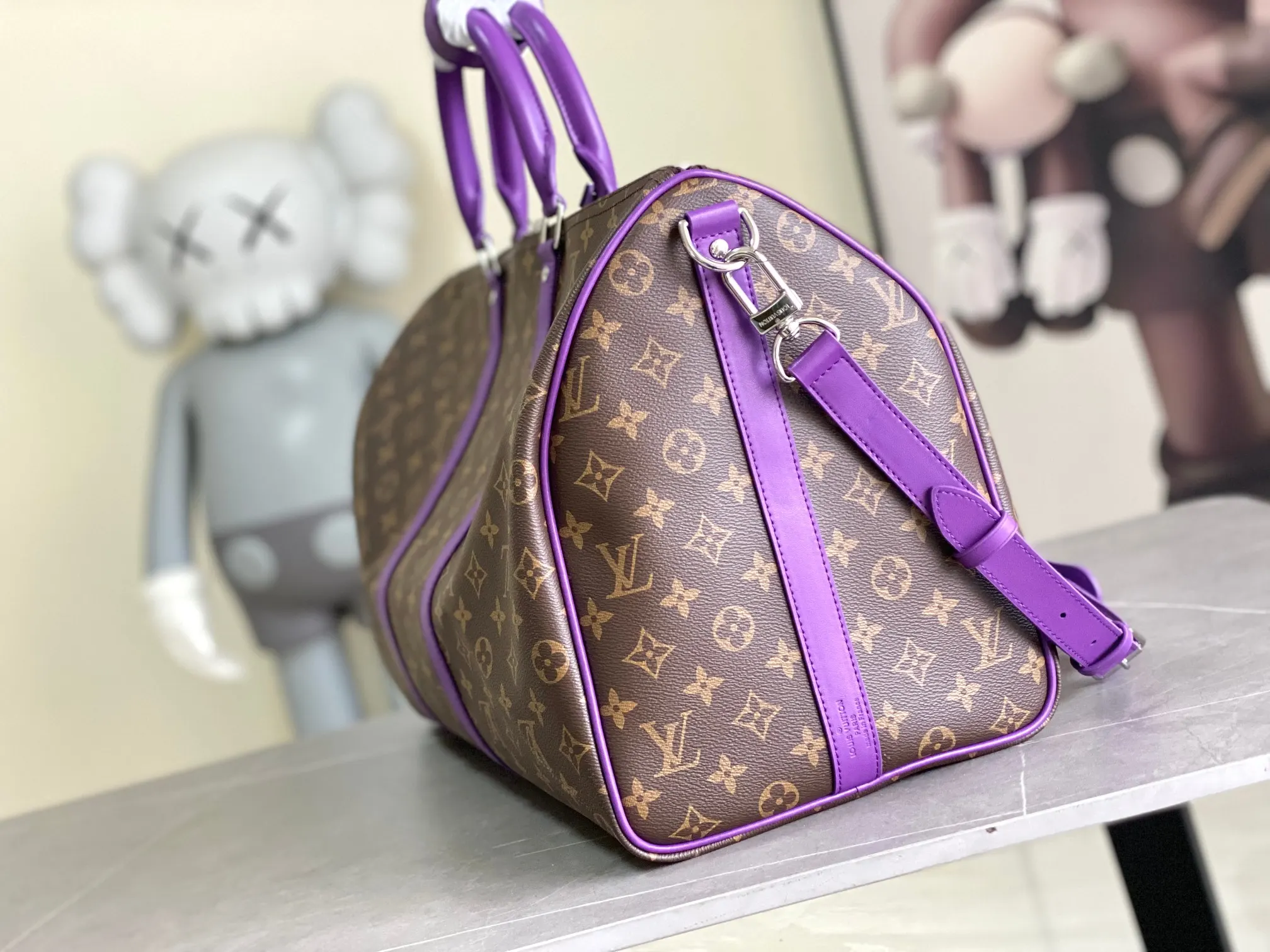 Keepall 金色 牛皮 旅行包 大容量旅行款